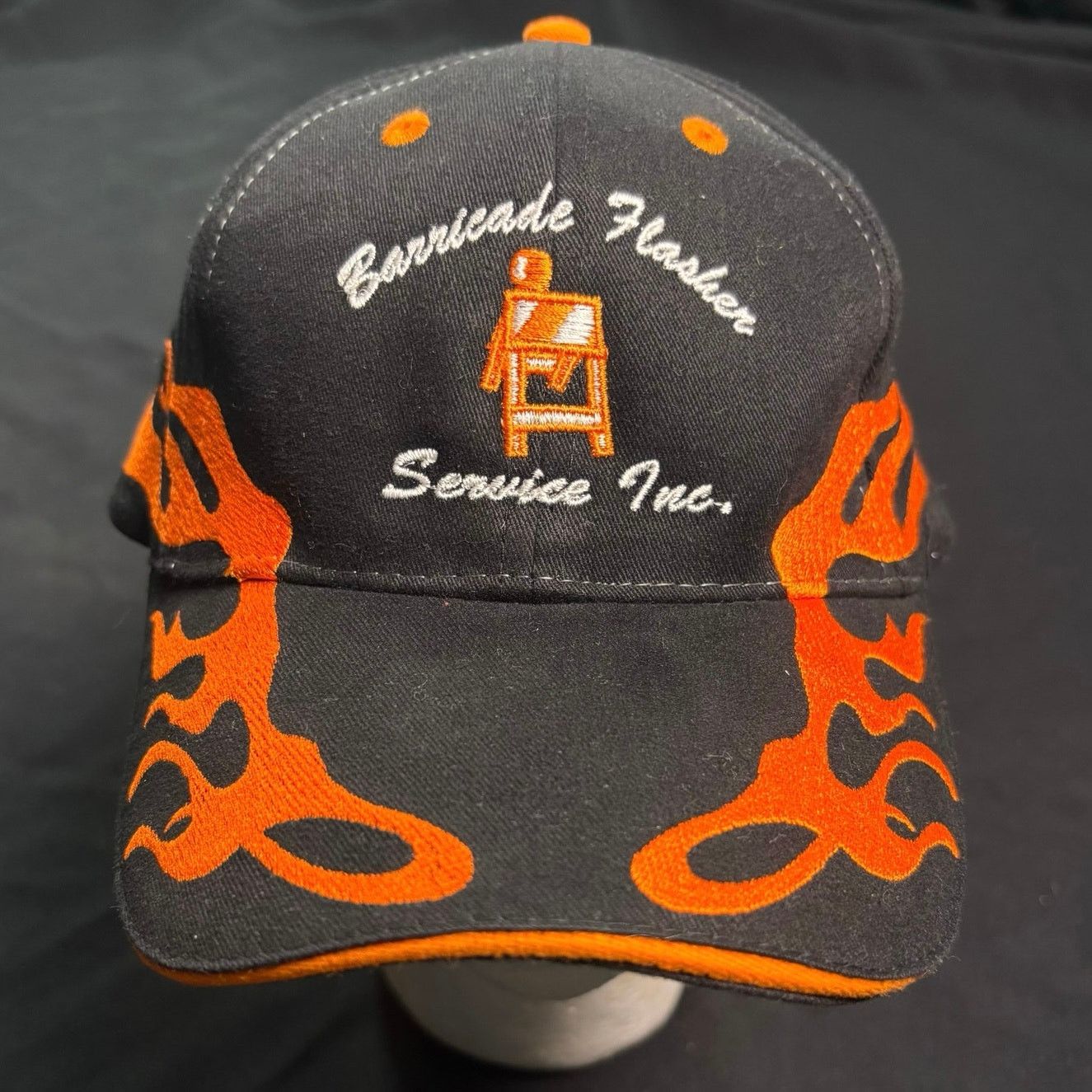 Other Orange Barricade Flasher Flames Men’s Hat Size ONE SIZE - 1 Thumbnail