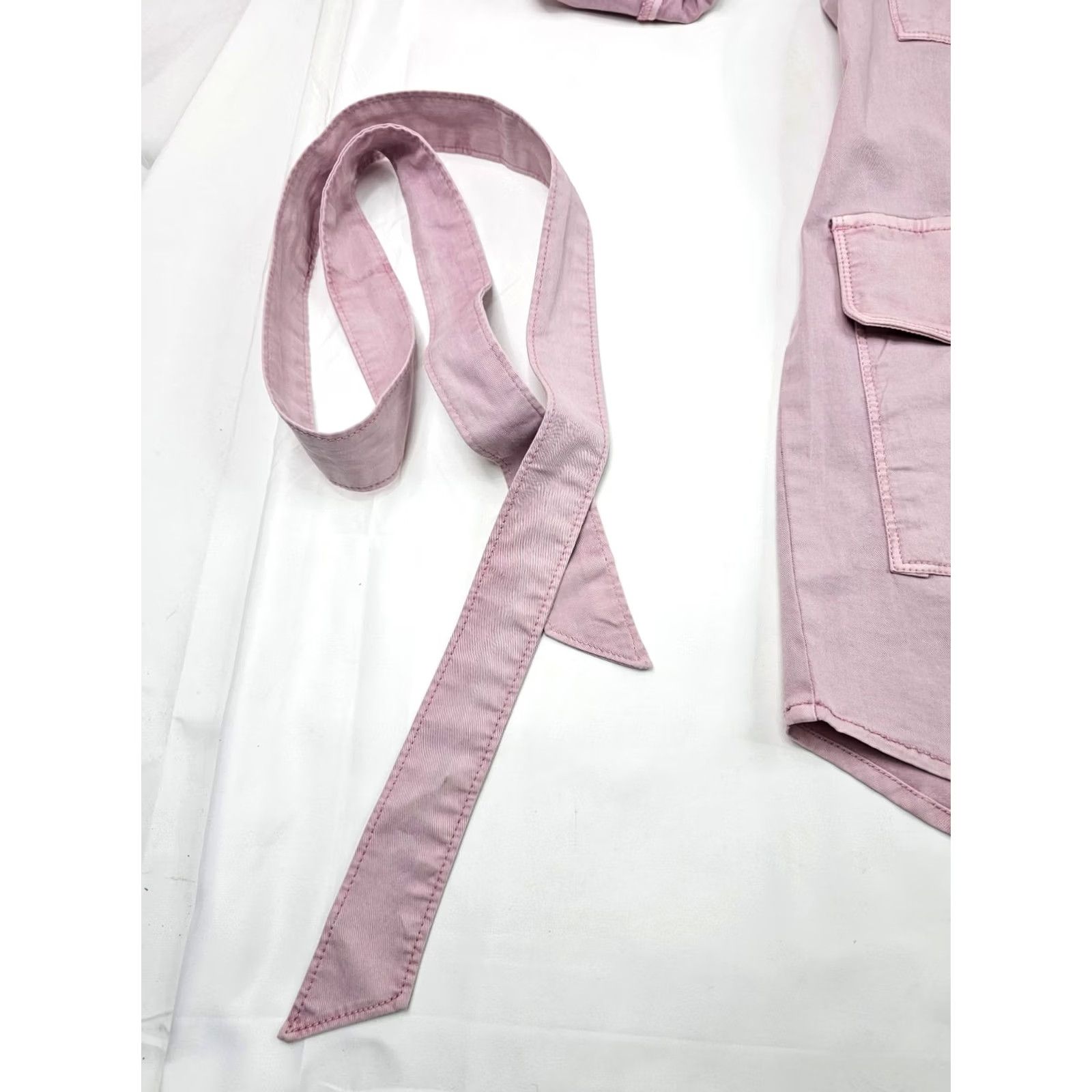 Abercrombie & Fitch Abercrombie & Fitch Utility Field Jacket Women M Belted Pink Cotton New w Defect Size M / US 6-8 / IT 42-44 - 7 Thumbnail