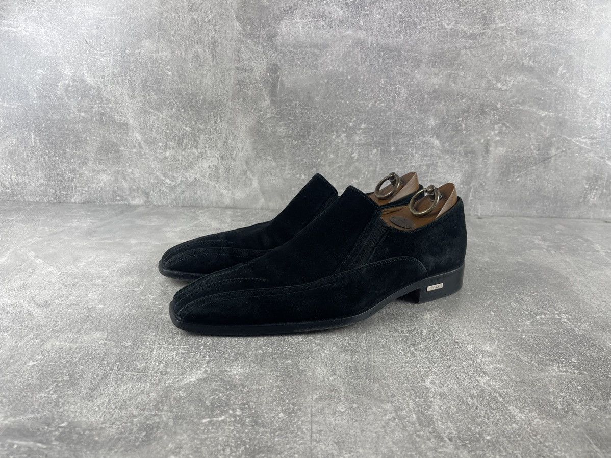 Versace Versace Vintage 00s Black Suede Slip On Dress Shoes Size US 8 / EU 41 - 1 Thumbnail