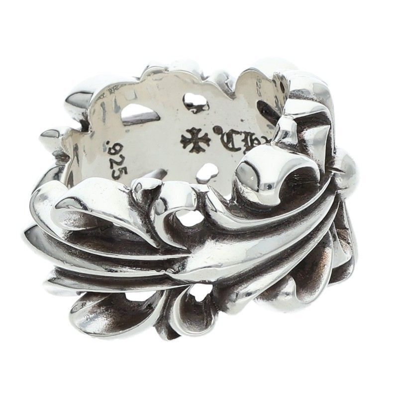 Chrome Hearts Chrome Hearts Double Floral Cross Silver Ring Size ONE SIZE - 5 Thumbnail
