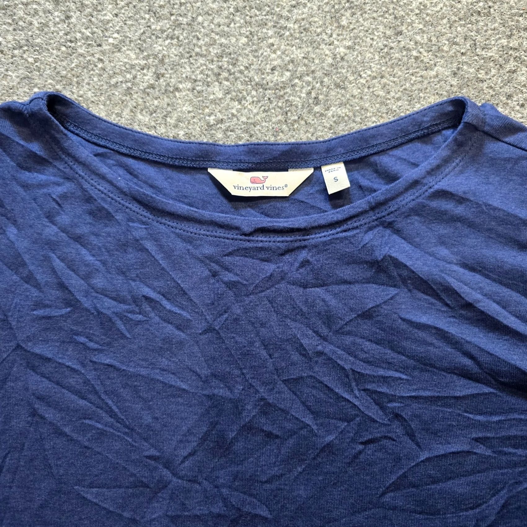 Vineyard Vines Vineyard Vines Top Womens Size S Blue Pima Cotton Boat Neck Nautical Preppy Shirt Blouse Casual Knit Summer Spring Mens? Women? Size S / US 4 / IT 40 - 2 Thumbnail