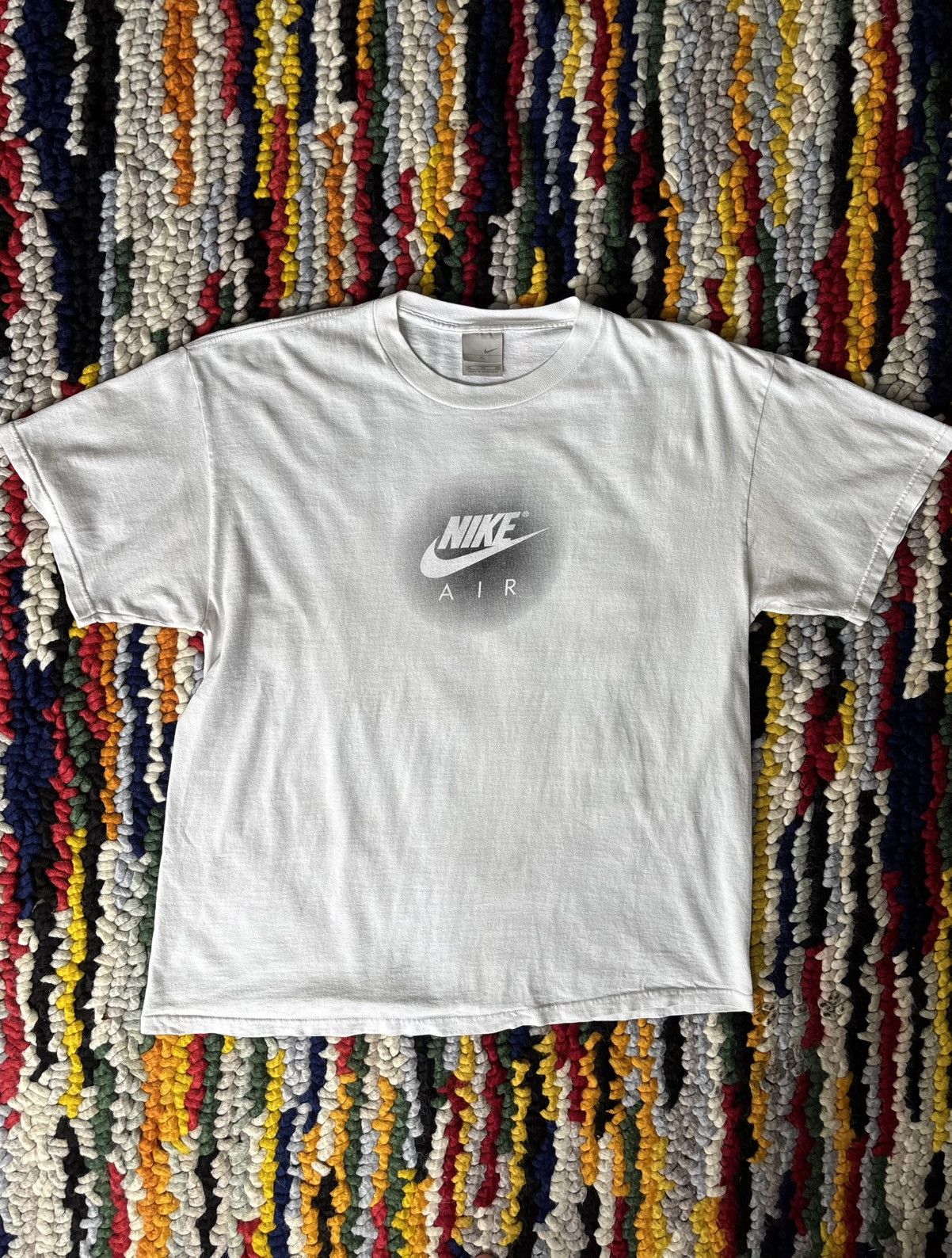 Nike Vintage Nike Air Logo Tee White Size US XL / EU 56 / 4 - 1 Thumbnail