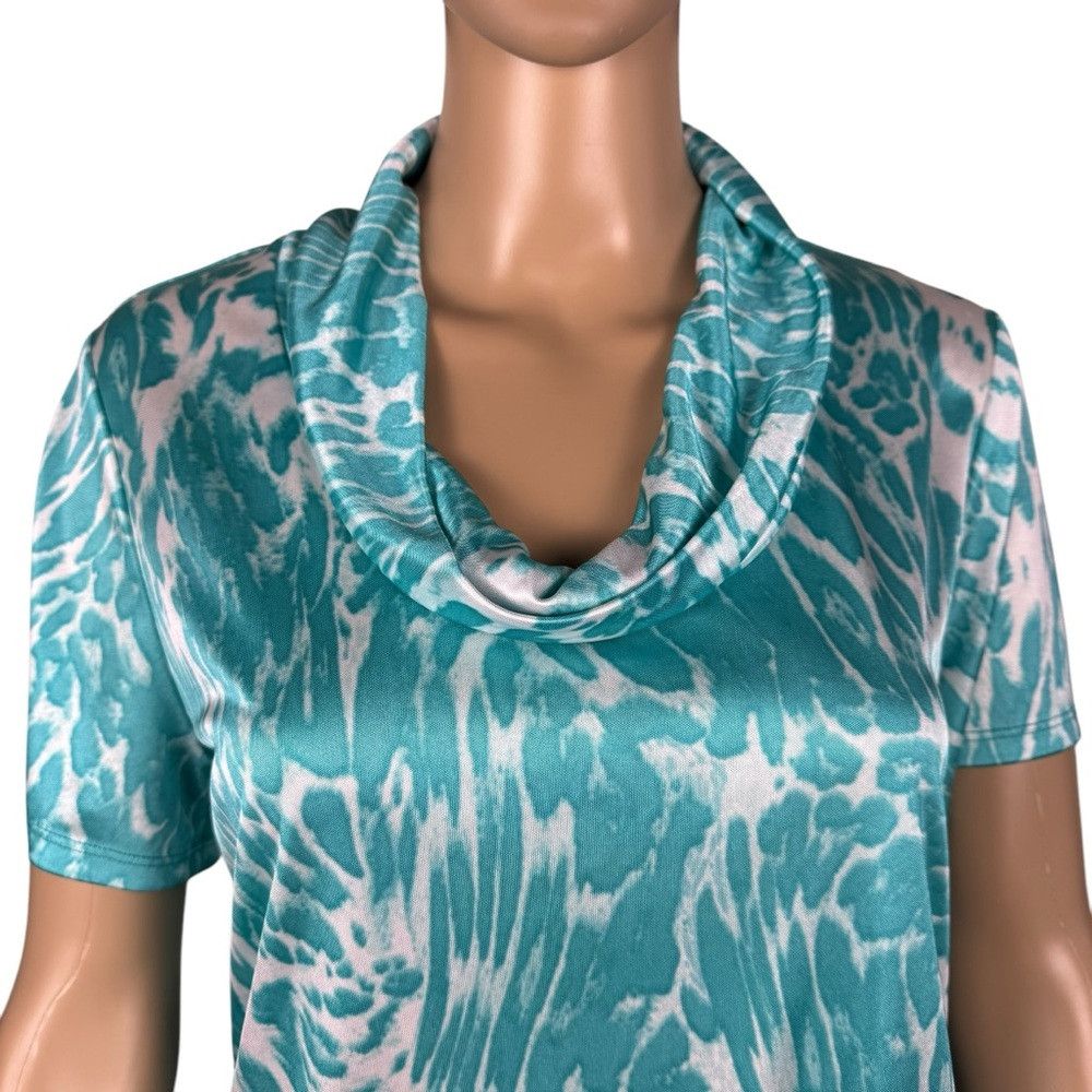 Other New Susan Graver Tie Dye Liquid Knit Cowl Neck Short Sleeve Size S / US 4 / IT 40 - 2 Thumbnail
