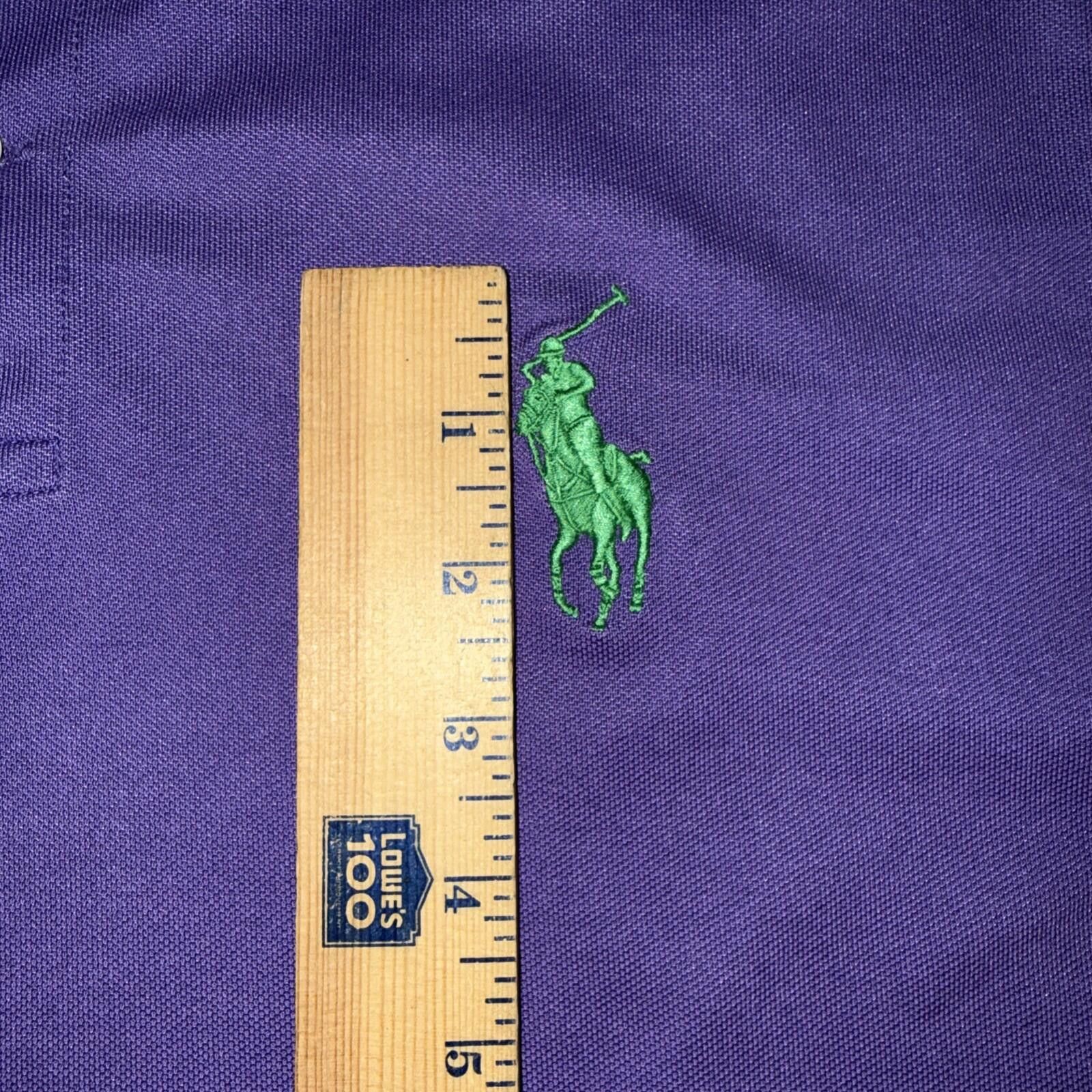 Other Vtg Polo Golf Shirt Big Pony Purple Green Mens Pima Pro Fit Size US L / EU 52-54 / 3 - 4 Thumbnail