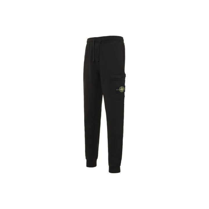 Stone Island Black Logo Patch Pants