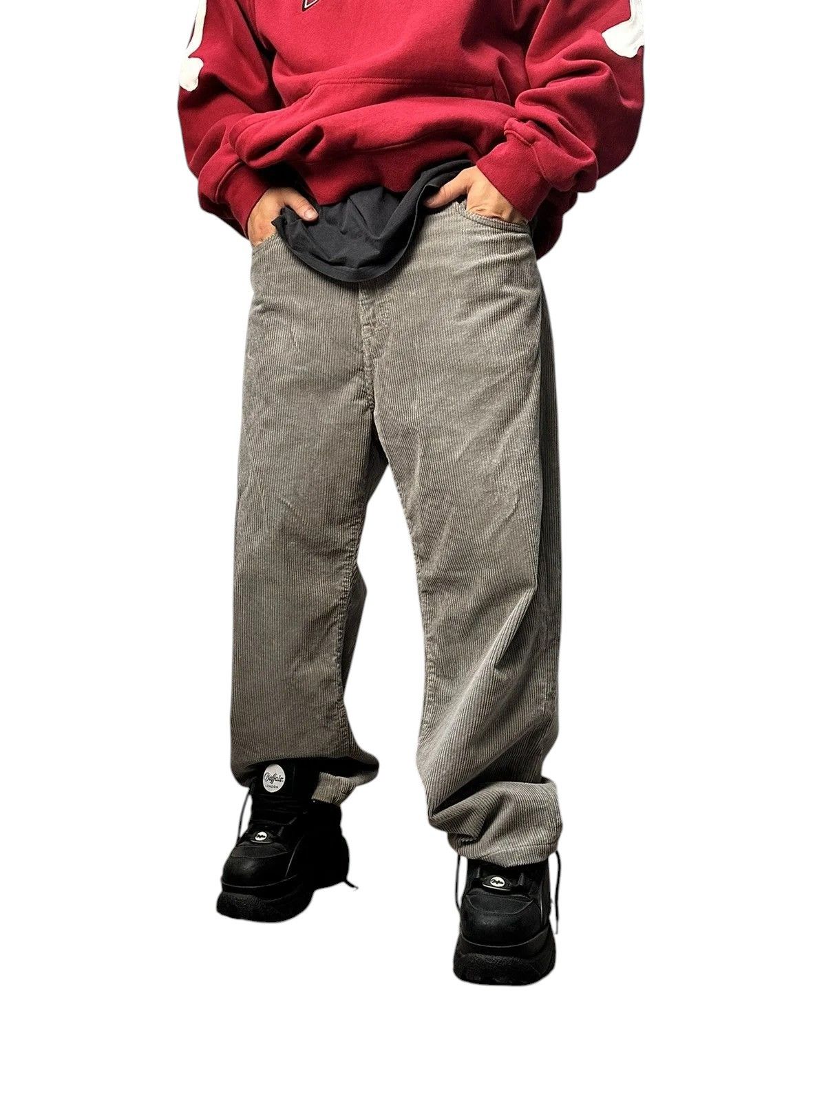 Carhartt Wip Vintage Y2K Carhartt Velvet Cargo Pants Baggy Double Knee Size US 31 - 3 Thumbnail