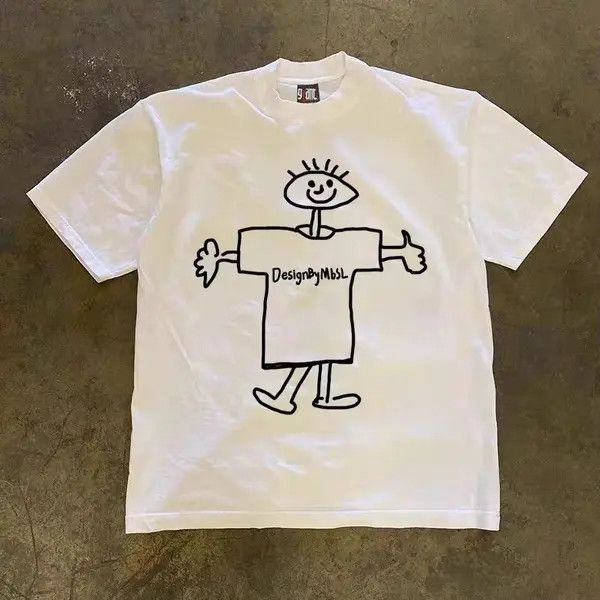 Japanese Brand VIBE White street retro trend boy print t-shirt Size US L / EU 52-54 / 3 - 5 Thumbnail