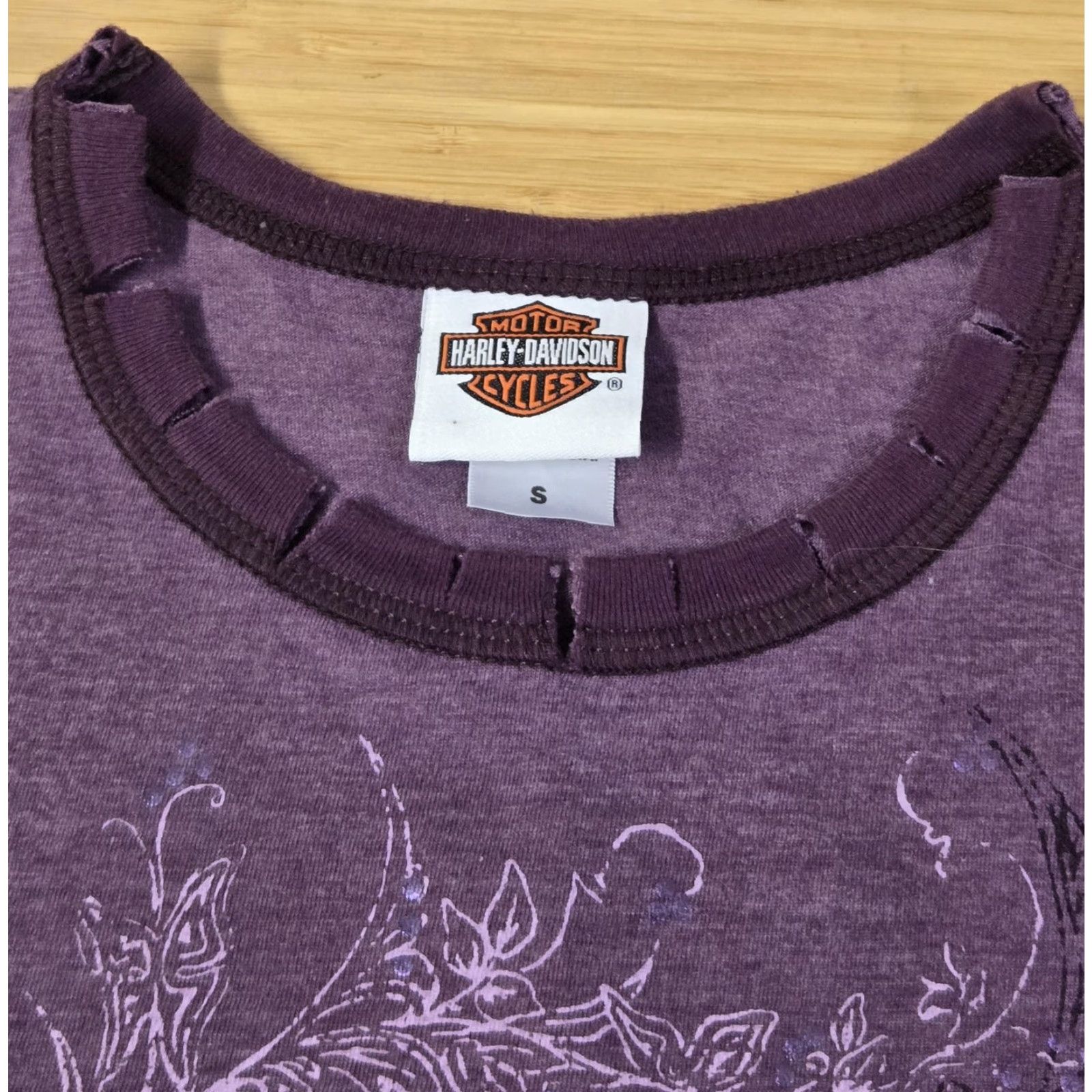 Harley Davidson Harley-Davidson Shirt Womens Small Sleeveless Purple San Juan Puerto Rico USA Biker Tank Crew Neck Cotton Polyester Size S / US 4 / IT 40 - 5 Thumbnail