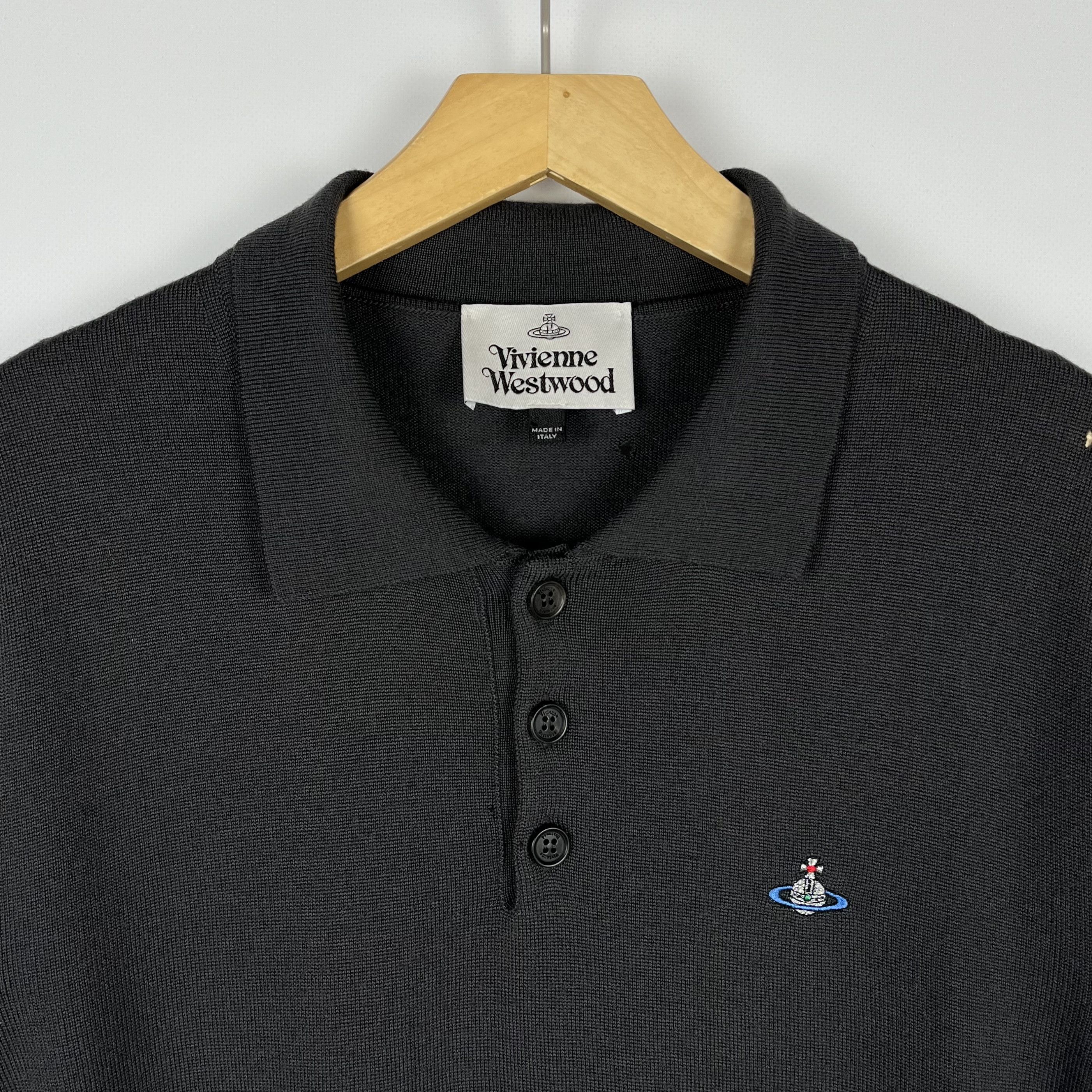 Vivienne Westwood Vivienne Westwood Orb Logo Knitted Polo Sweater Size US M / EU 48-50 / 2 - 6 Thumbnail