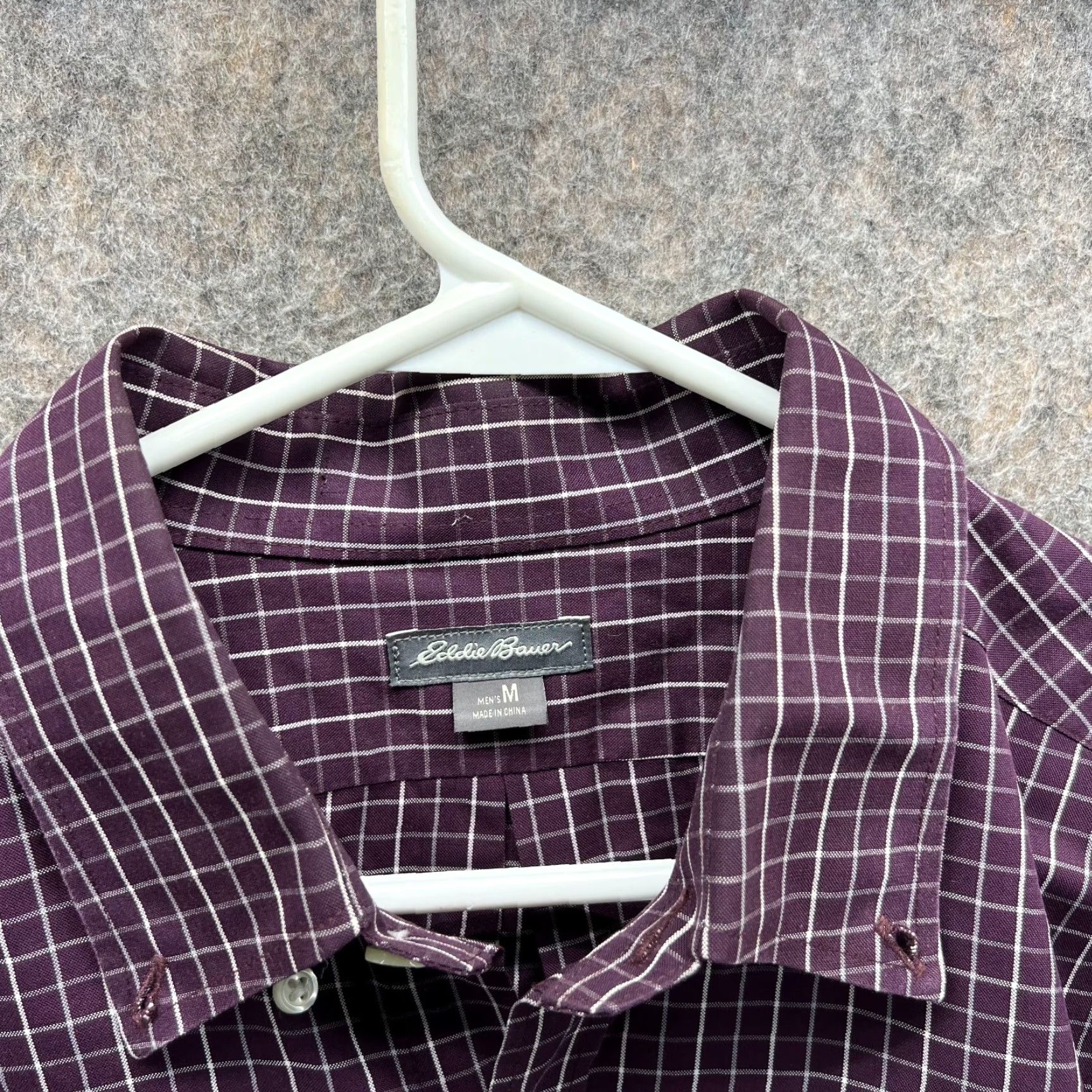 Eddie Bauer VINTAGE Eddie Bauer Shirt Men Medium Check Purple Button-Down Preppy Windowpane Size US M / EU 48-50 / 2 - 7 Thumbnail