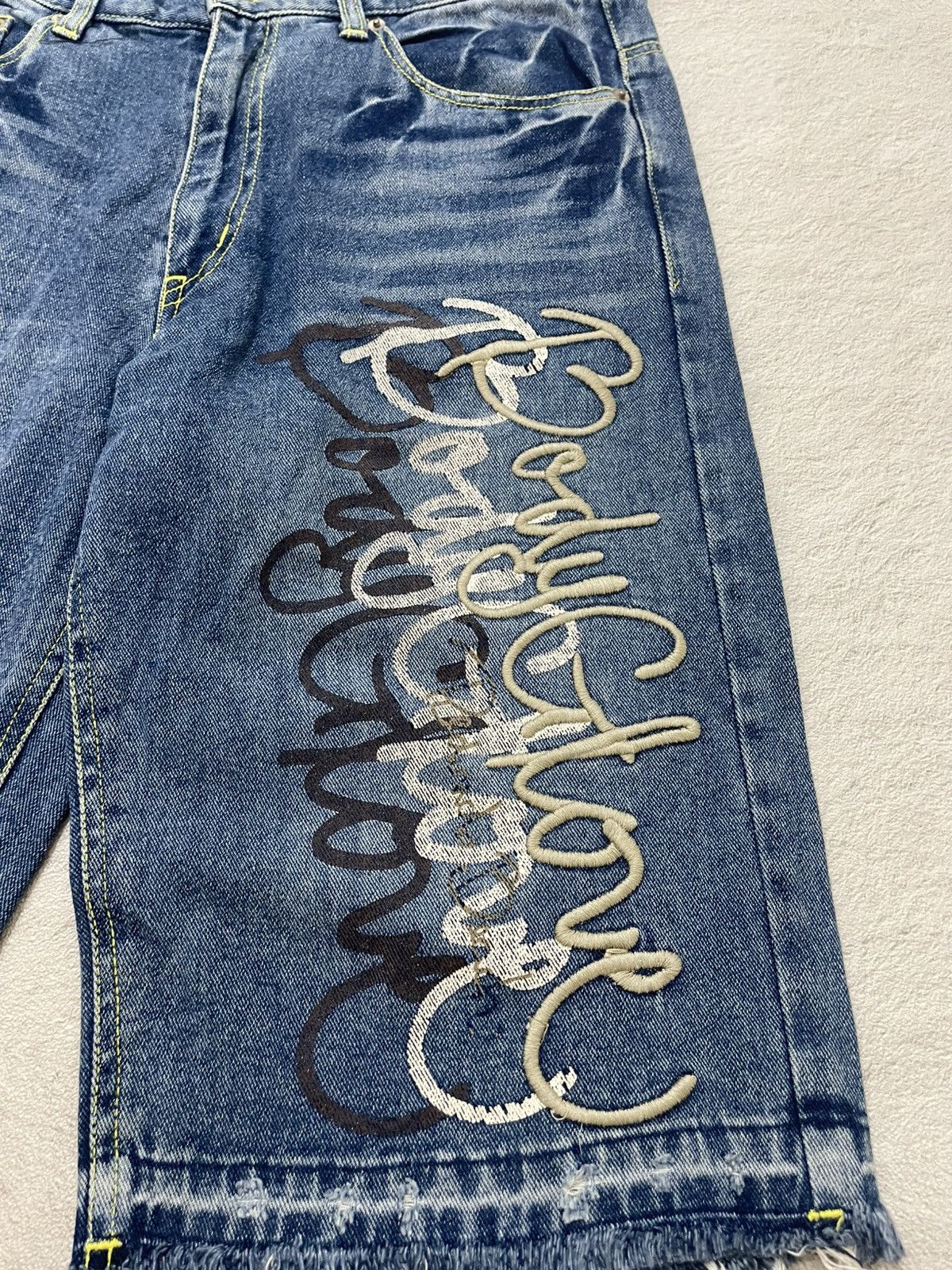 Japanese Brand 2000s Japan Brand Jorts Denim Embroidered Y2K If6was9 Size US 32 / EU 48 - 5 Thumbnail