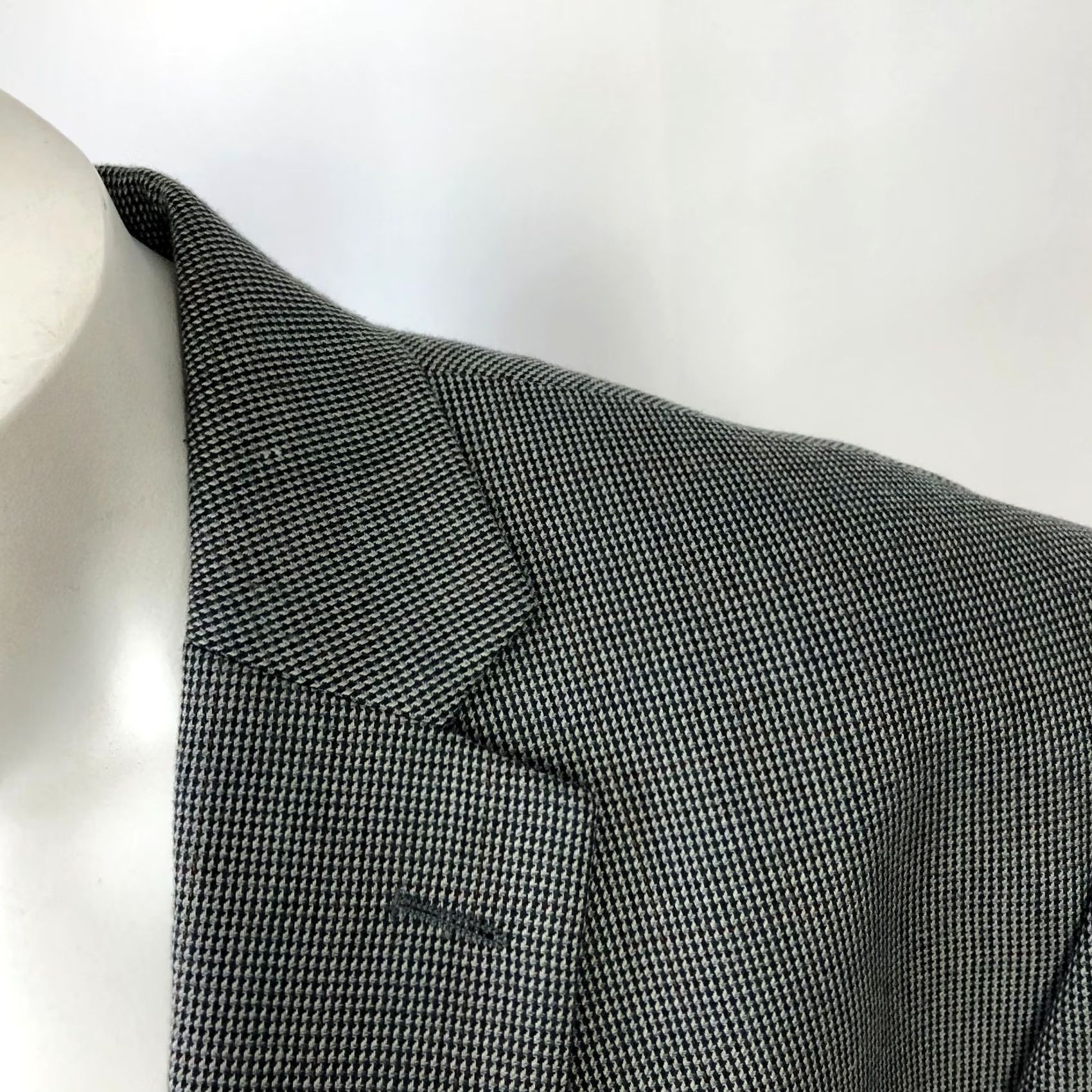 Ralph Lauren Lauren Ralph Lauren Green Label Sport Coat Jacket Gray Blue 48R Men Regular Notch Two-Button Front Houndstooth Vintage No Size US M / EU 48-50 / 2 - 2 Thumbnail
