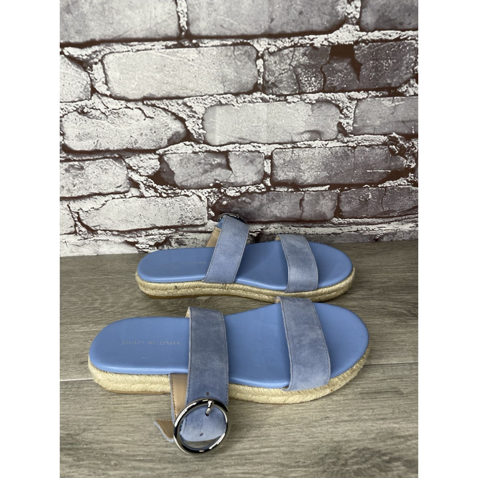 Stuart Weitzman Stuart Weitzman Periwinkle Blue Suede Leather Espadrille San Size US 6 / IT 36 - 22 Thumbnail