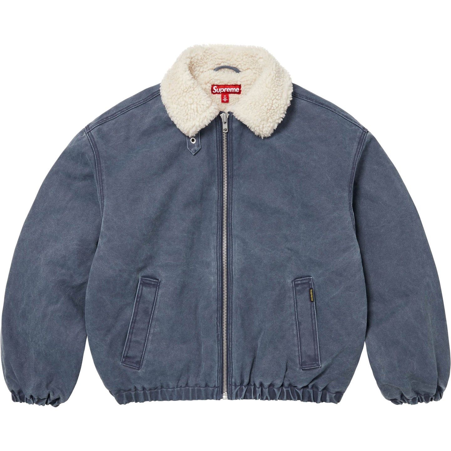 Supreme】Faux Shearling Lined Bomber Jacket☆Denim☆24FW