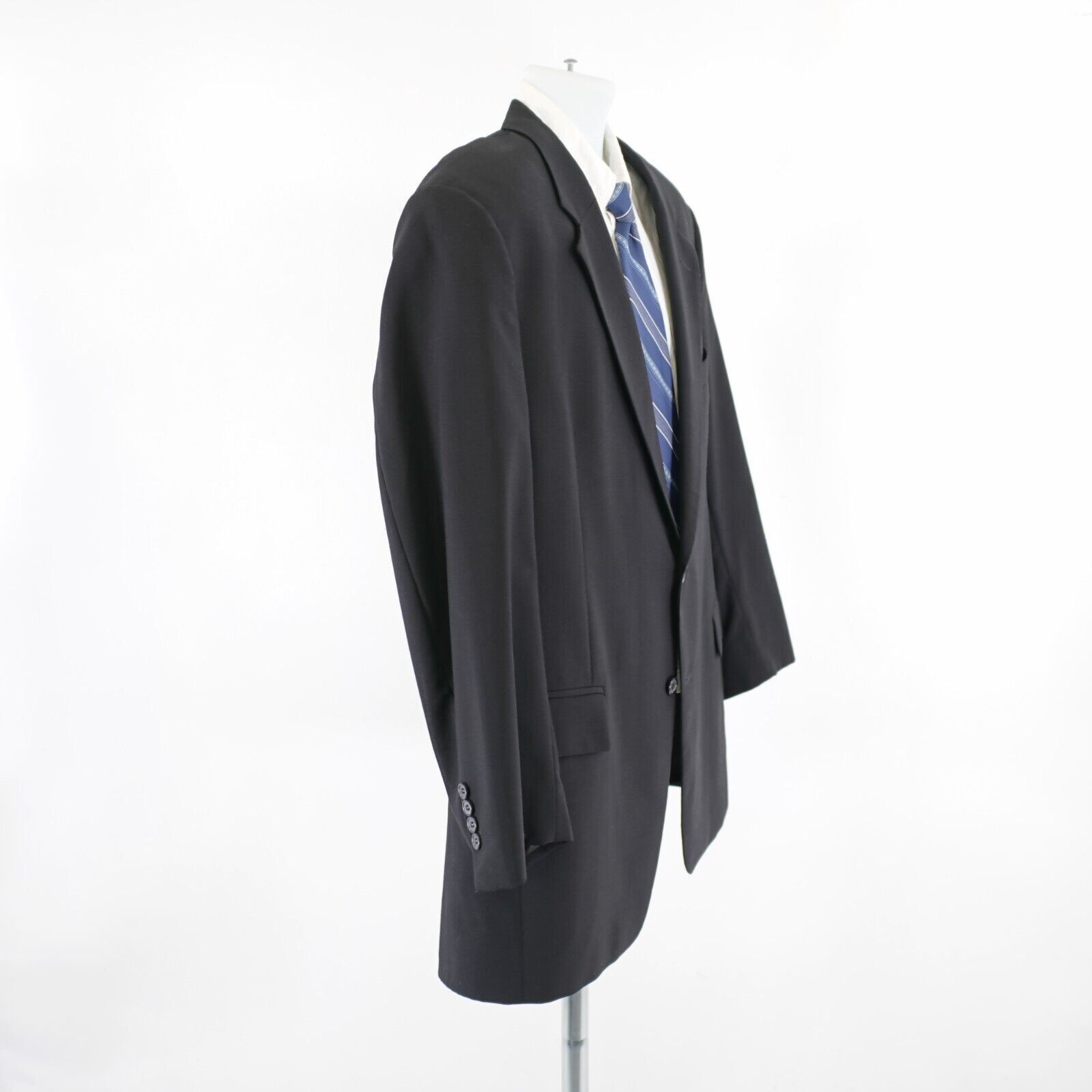 Jos. A. Bank Jos A Bank Worsted Wool Black 2 Button Blazer 44L Tagged 46R Size 44L - 7 Thumbnail