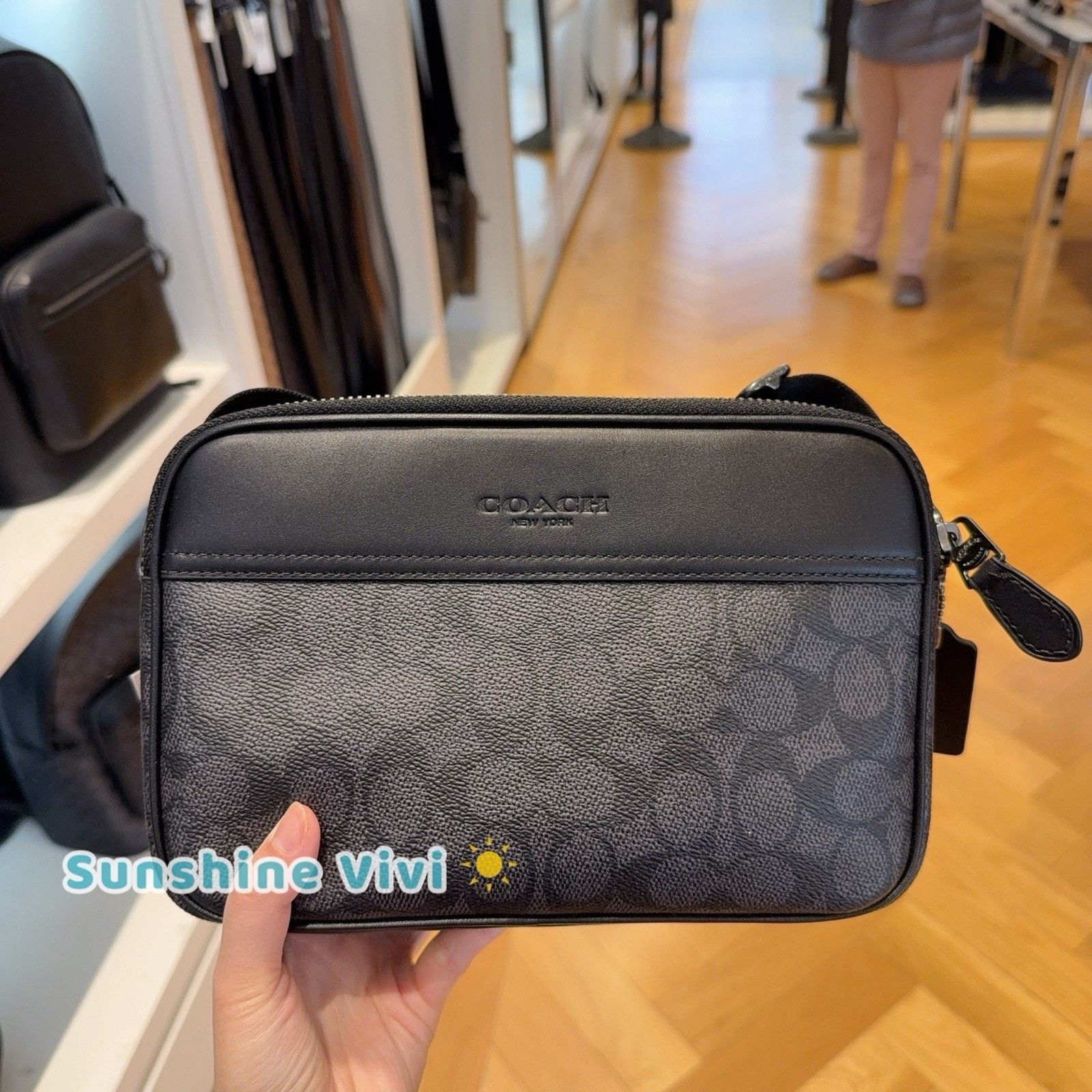Coach NWT Coach CV921 Men Graham Crossbody Charcoal Black Size ONE SIZE - 1 Thumbnail