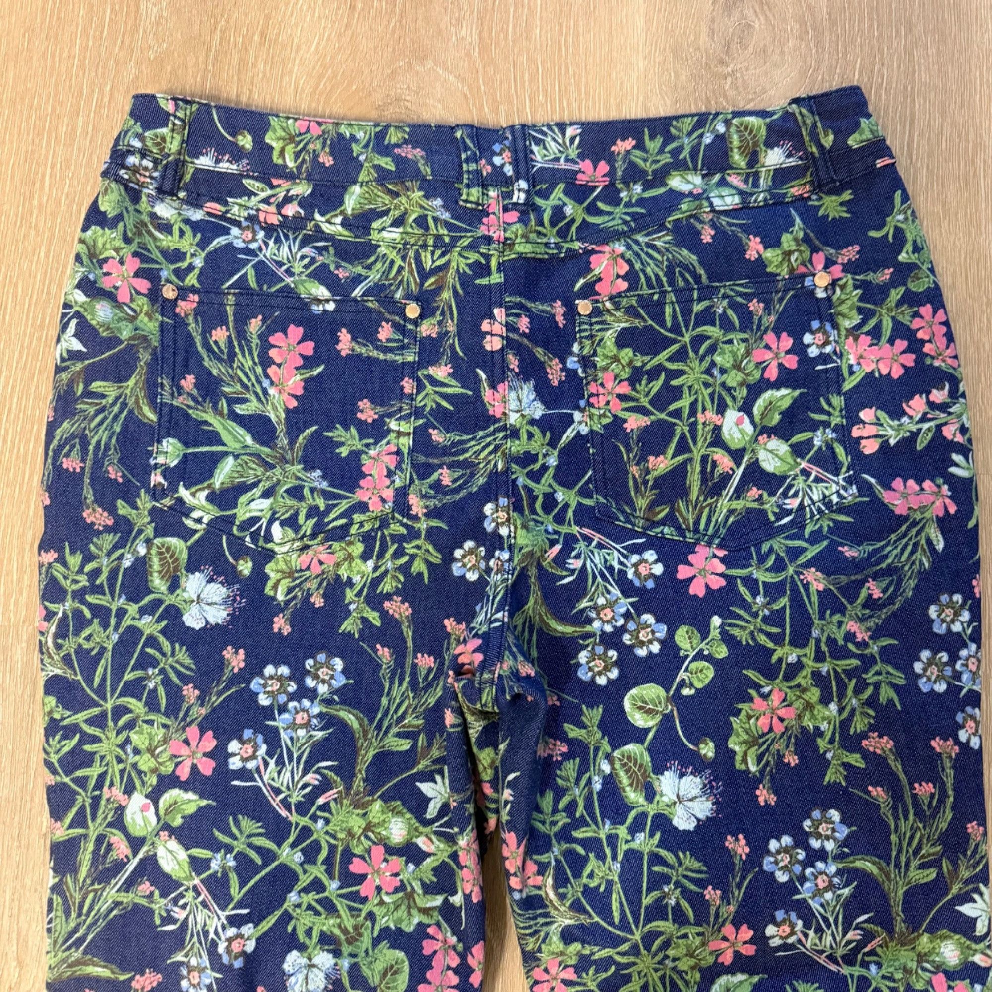 Other C. Wonder Womens Floral Print Jeans Size 16 High-Rise Stretc Size 38" / US 16 / IT 52 - 6 Thumbnail