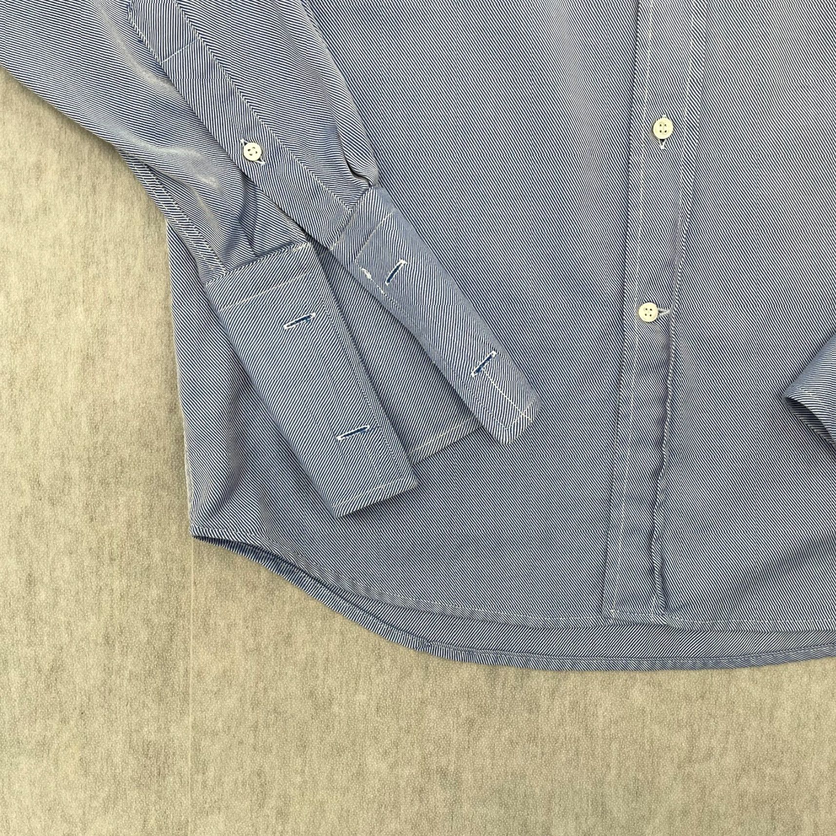 Canali VINTAGE Canali Shirt Adult 15/38 Blue Button Up Dress Shirt French Cuff Mens M Size 40R - 4 Thumbnail