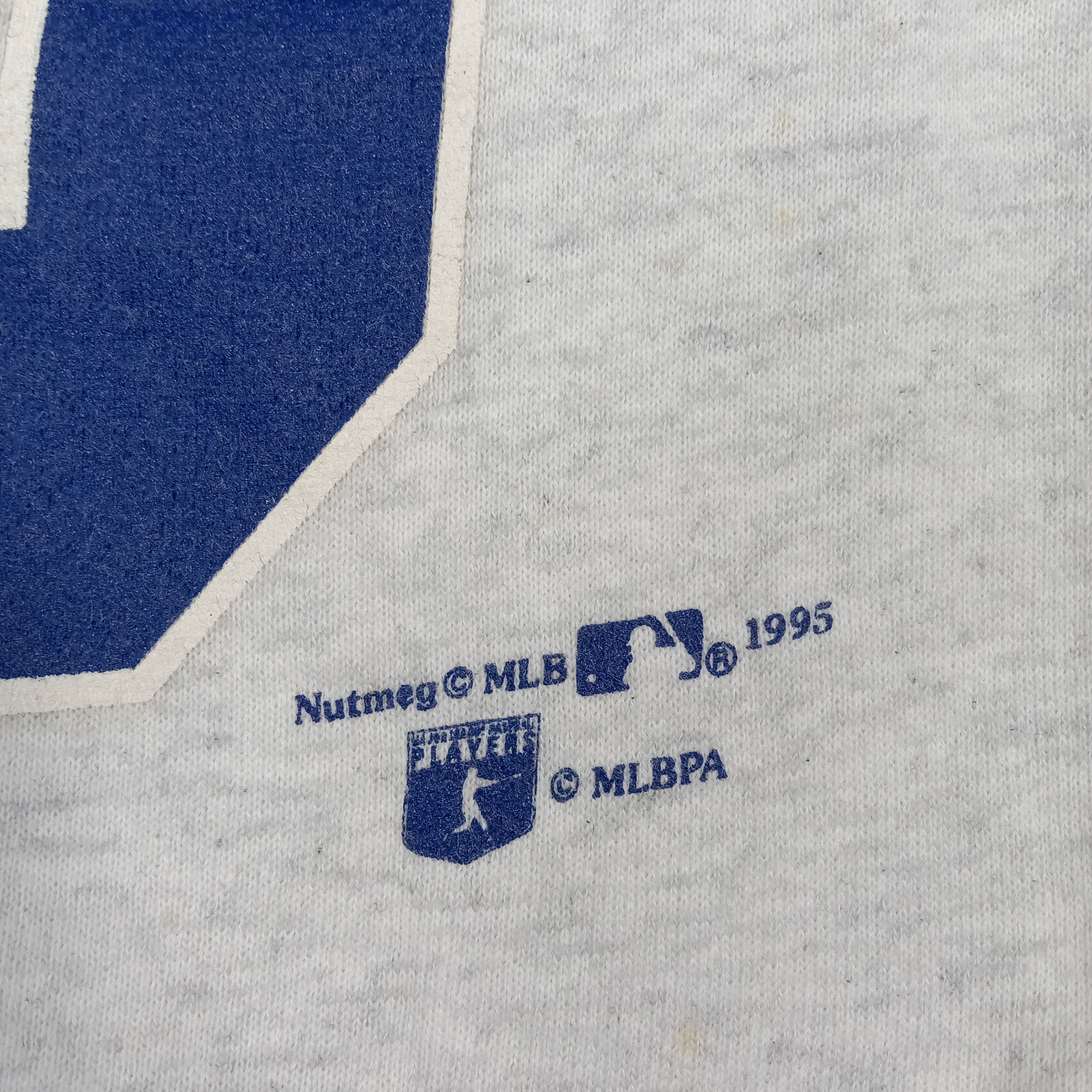 MLB Vintage 90's Nutmeg Dodgers Nomo Baseball Sweatshirt C282N14 Size US XL / EU 56 / 4 - 8 Thumbnail