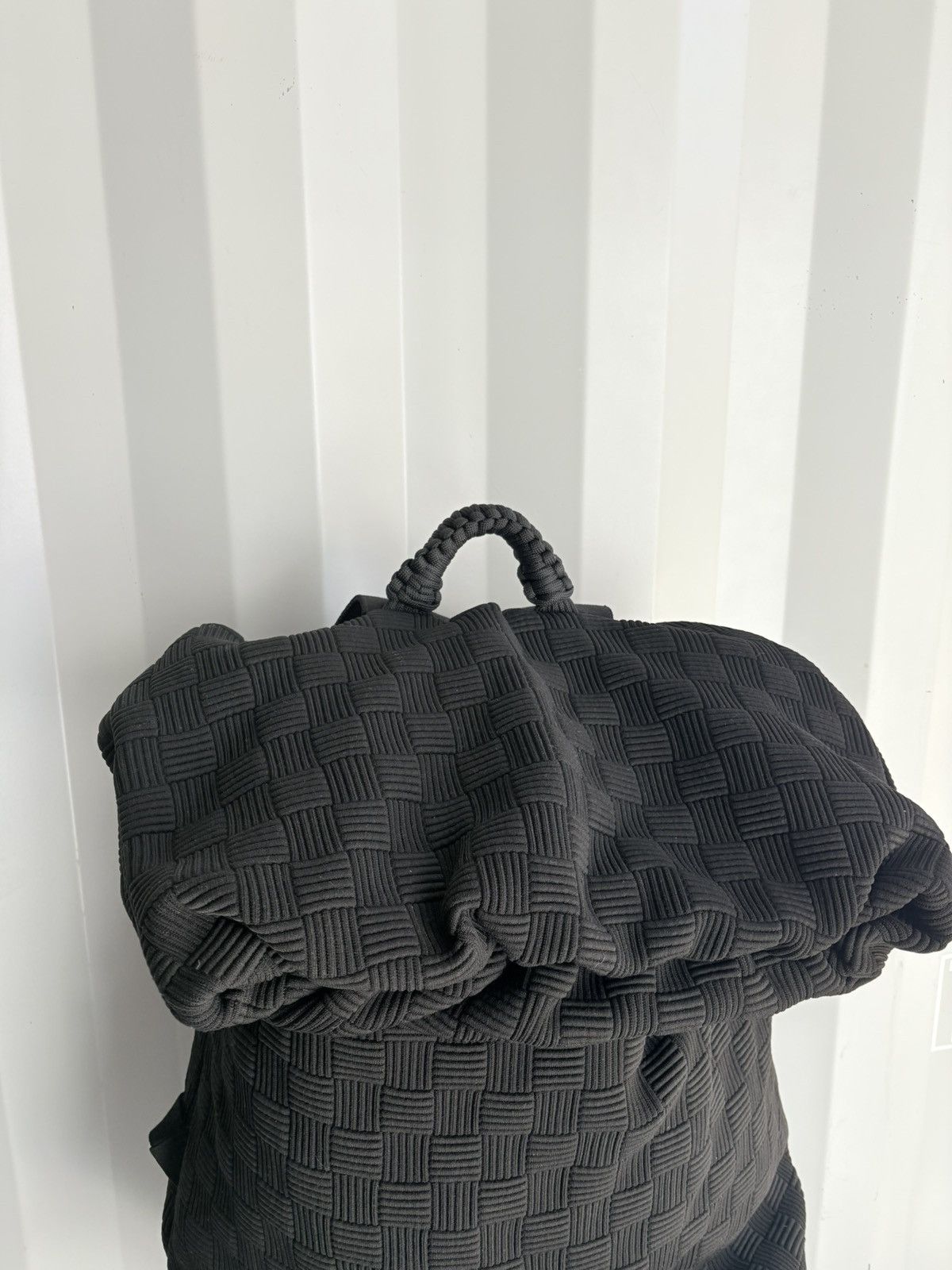Bottega Veneta HUGE XXL Foldover Intreciatto Knit Backpack Size ONE SIZE - 3 Thumbnail