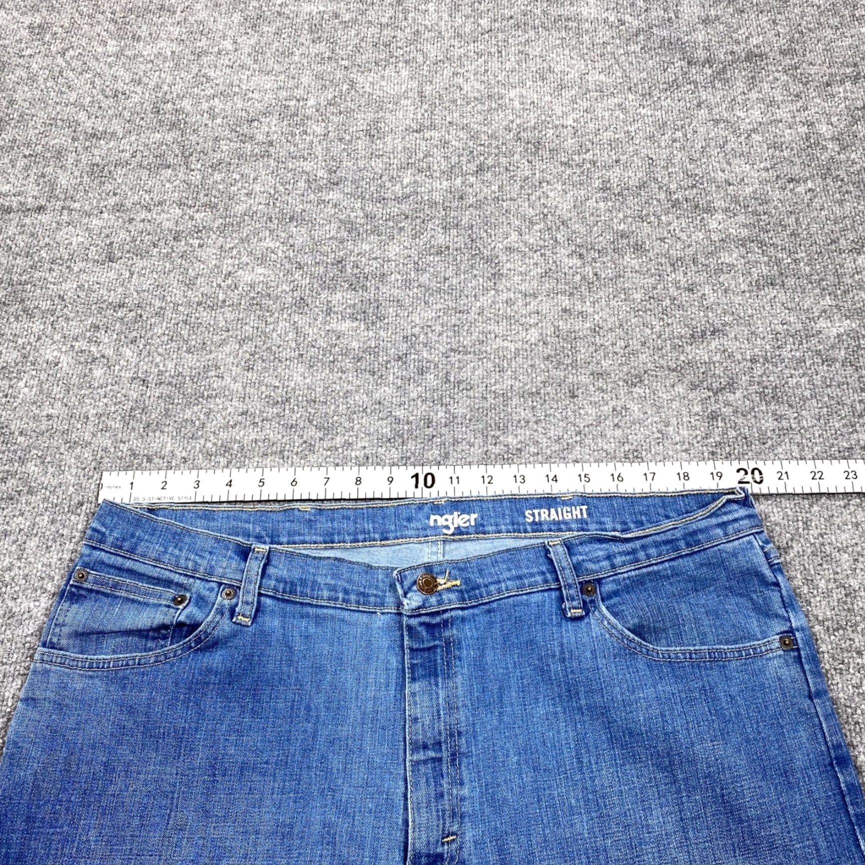 Wrangler Wrangler Jeans Mens 40x30 Blue Straight Leg Denim Stretch 5-Pocket Size US 40 / EU 56 - 6 Thumbnail