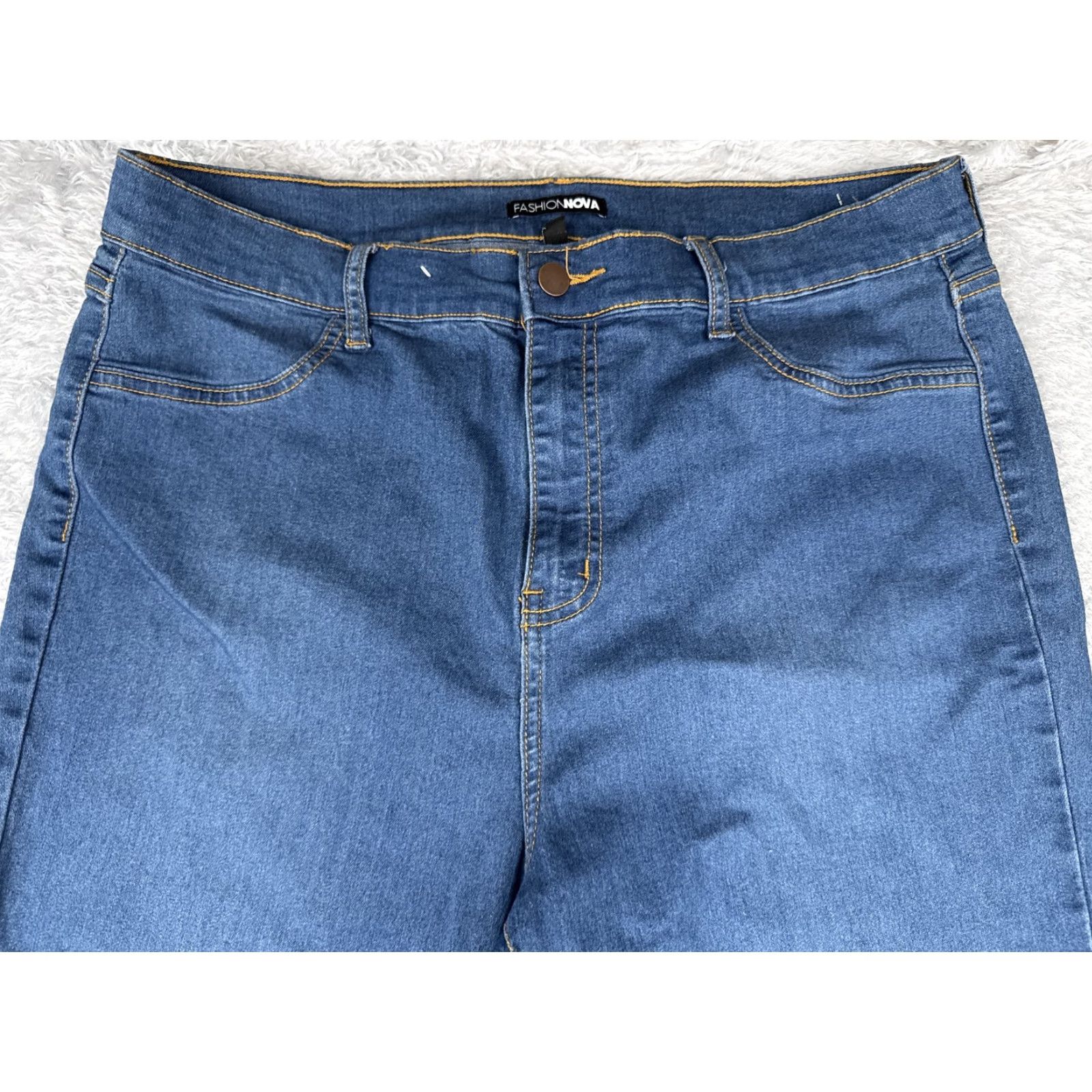 Fashion Nova Fashion Nova Jeans Womens 16 Blue Flare High Rise Bootcut Denim Pants Jeans Size 38" / US 16 / IT 52 - 4 Thumbnail