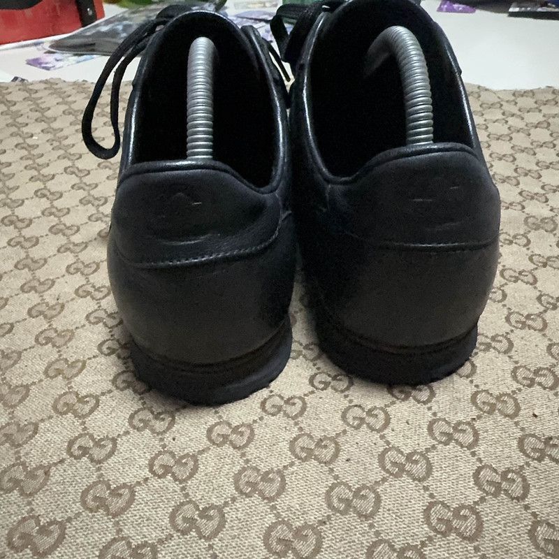 Gucci Gucci Black Leather Casual Sneakers - Size US 9 / EU 42 - 3 Thumbnail