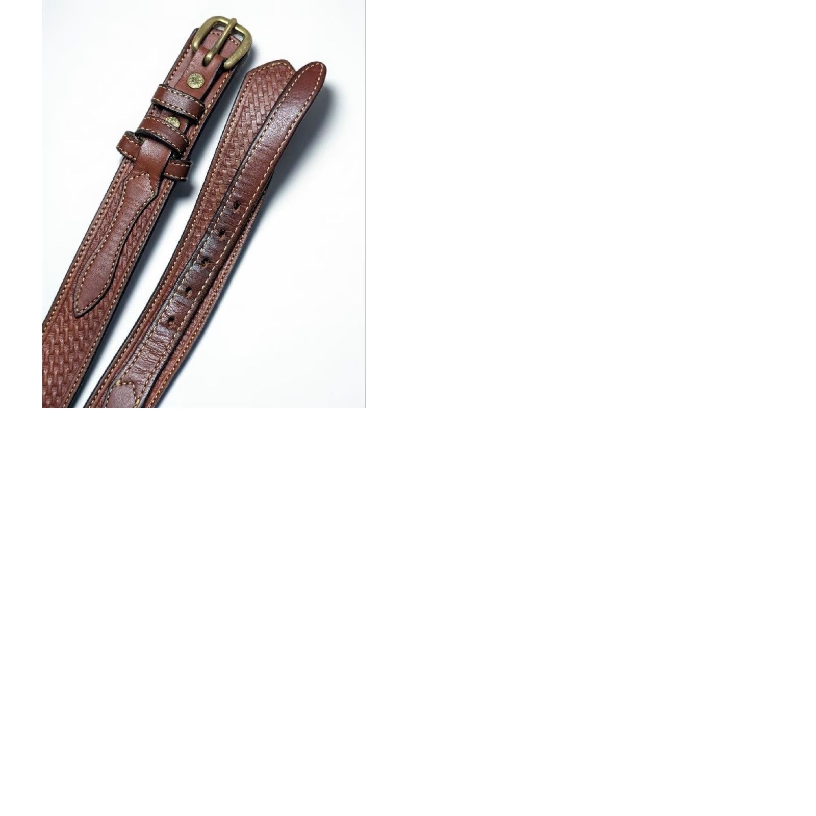 Vintage VINTAGE Amish Made Belts Western Belt Ranger Belt 48 Brown Tooled Leather USA Made Men Size 48/49 Belt Width 1-1/2" Cowboy Ranger Western Mens Size ONE SIZE - 10 Thumbnail