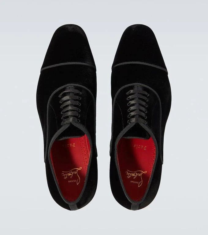 Christian Louboutin os11x1024 Greggyrocks Spike-Heel Velvet Oxfords Shoes Size US 11.5 / EU 44-45 - 7 Thumbnail