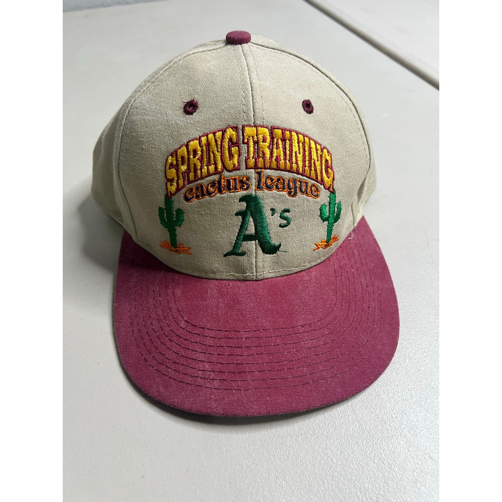 Logo 7 Vintage Oakland A’s Spring Training Cactus Logo 7 Snapback Size ONE SIZE - 2 Thumbnail