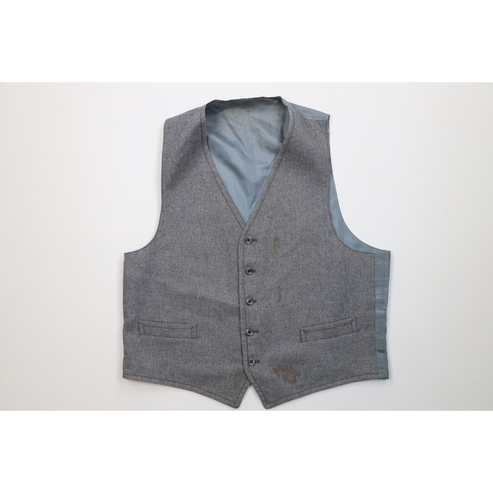 Vintage Vintage 60s Rockabilly Distressed Wool 3 Piece Suit Wedding Size 44R - 11 Thumbnail