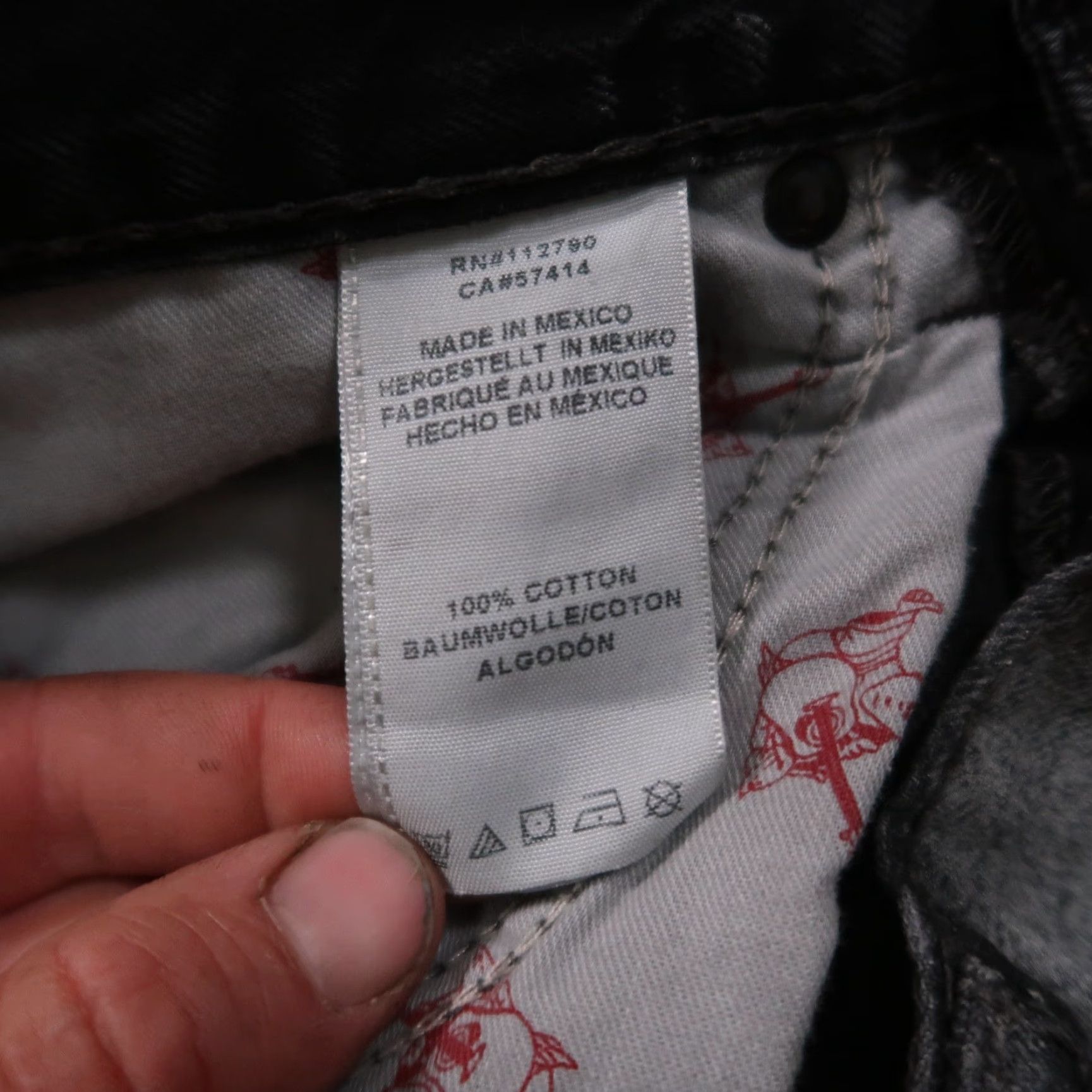 True Religion VINTAGE? No. True Religion Jeans Women's 27 Gray Denim Stretch Straight Leg Flap 90s Regular 33 Inseam Size 27" / US 4 / IT 40 - 6 Thumbnail