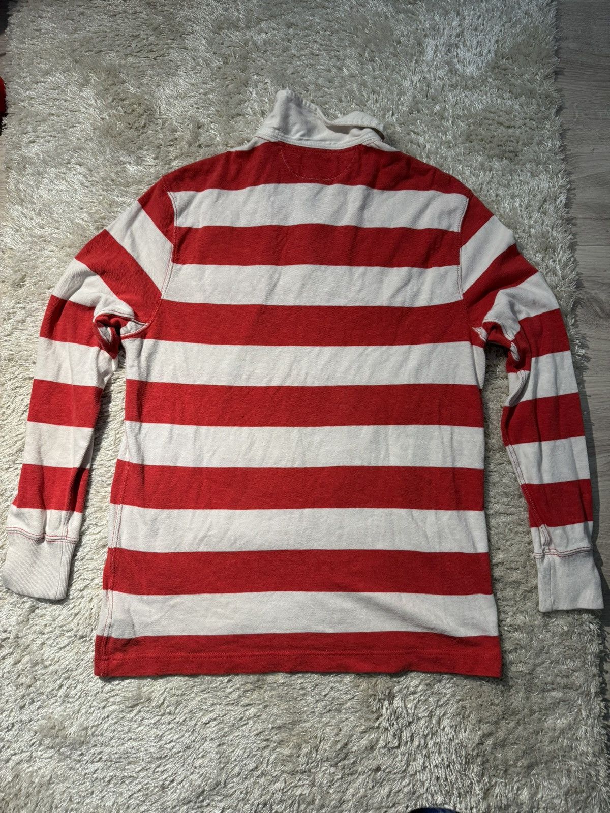 Vintage Vintage Polo Ralph Lauren Striped Rugby Jersey Japan Style Size US M / EU 48-50 / 2 - 2 Thumbnail