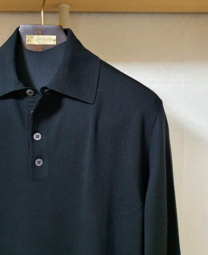 Tom Ford o1sm1stk0824 Merino Wool Icon Collar Shirt in Navy Size US M / EU 48-50 / 2 - 2 Thumbnail