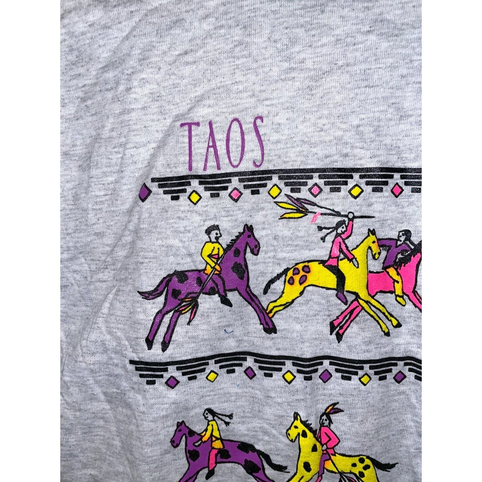 Signal Sport Vintage Taos Shirt NM Native American Horses Tee VTG M 90s Size US M / EU 48-50 / 2 - 2 Thumbnail