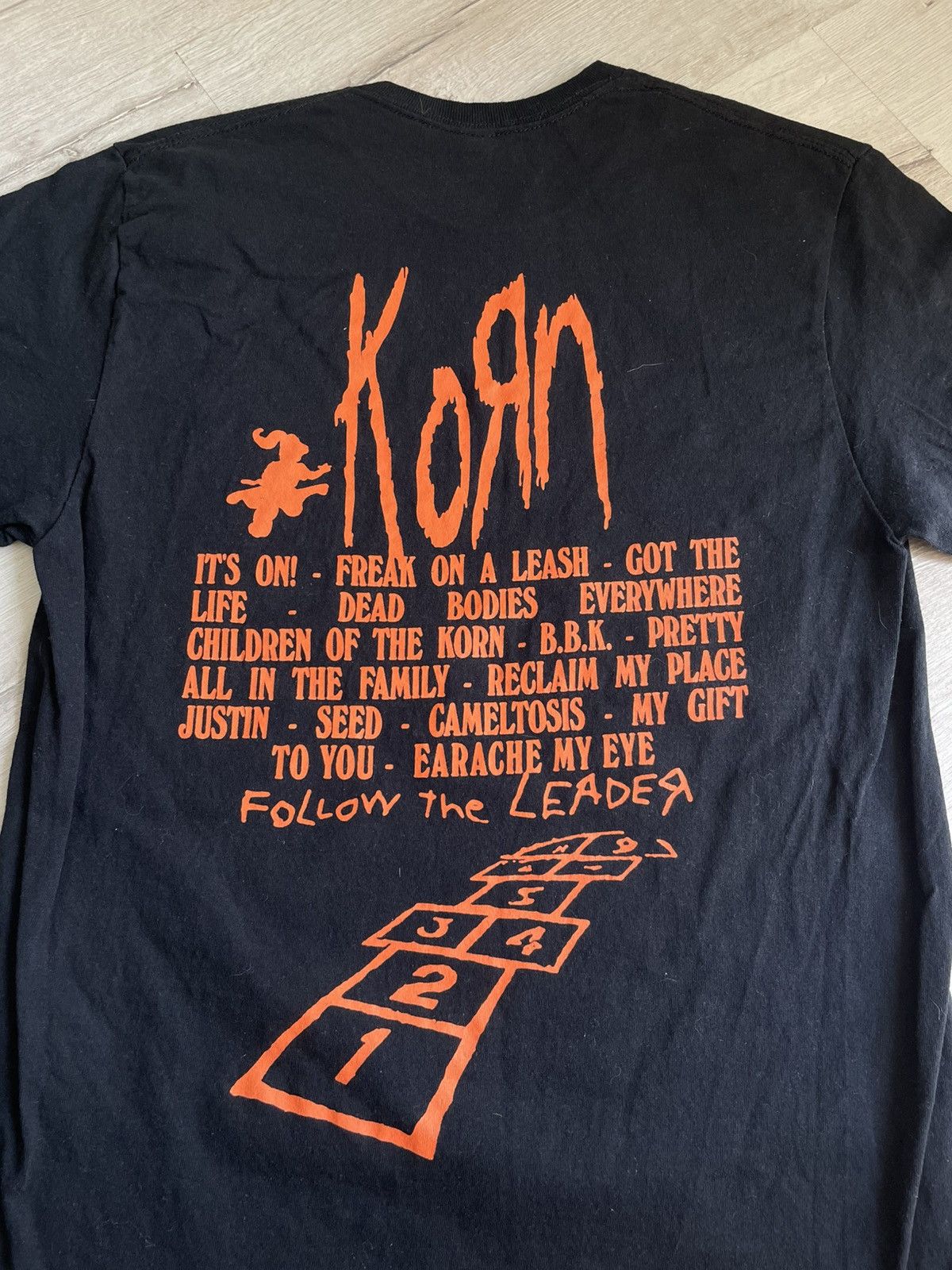 Band Tees × Vintage Rare Korn Hopscotch Flame T-shirt Follow The Leader Hard Roc Size US S / EU 44-46 / 1 - 8 Thumbnail
