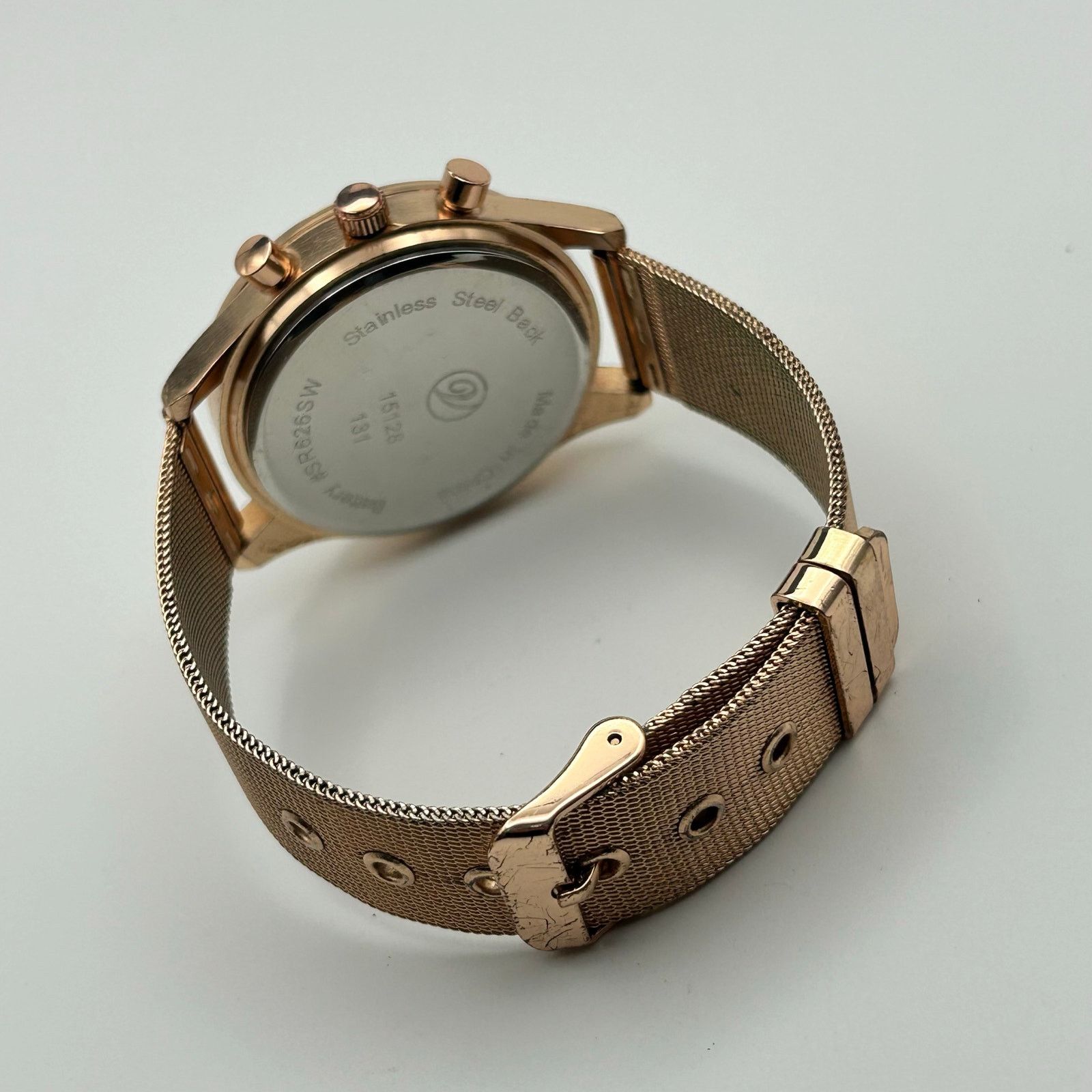 Other Animal Print Crystal and Gold Metal Face Watch Gold MeshBand Size ONE SIZE - 5 Thumbnail