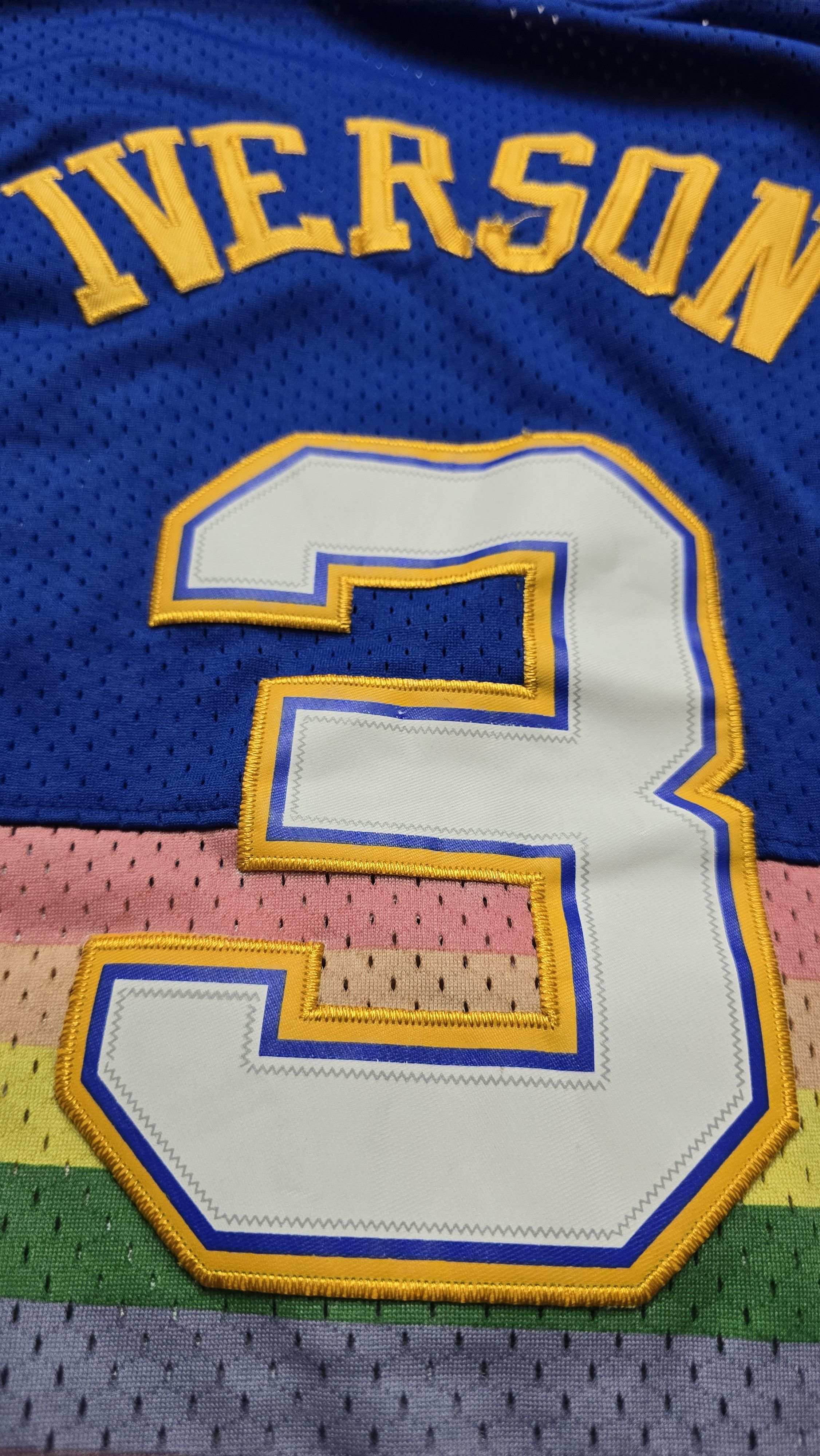 Adidas Denver Nuggets Iverson #3 Hardwood Classics Sewn Jersey Size US M / EU 48-50 / 2 - 6 Thumbnail