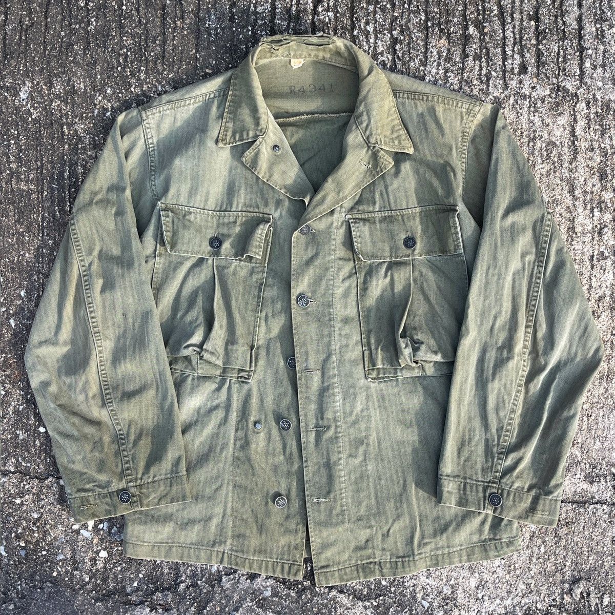 Vintage Vintage WW2 Hbt Military Army Jacket Size US S / EU 44-46 / 1 - 1 Thumbnail