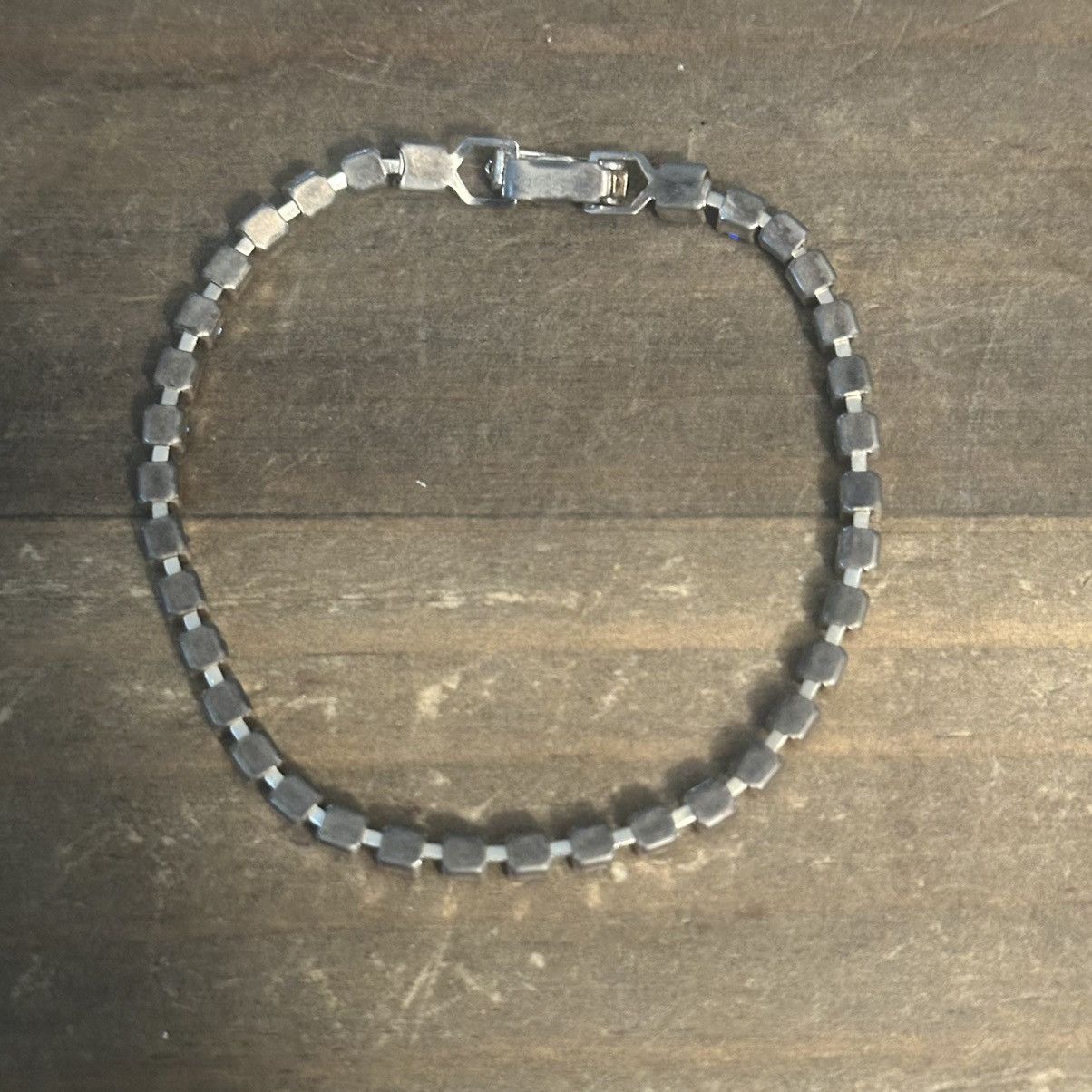 Vintage Vintage blue and clear tennis bracelet Size ONE SIZE - 4 Thumbnail
