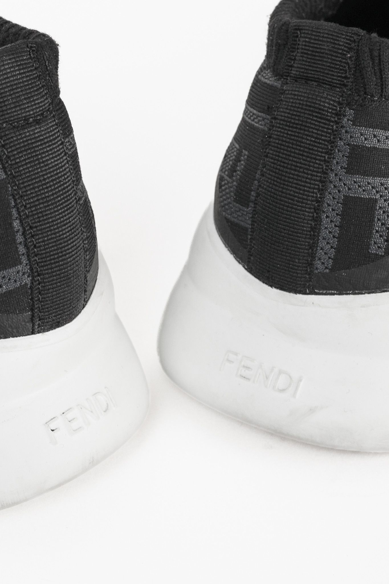 Fendi Fendi Grey & Black Forever Fendi FF Motif Slip-On Sneakers Size US 9 / EU 42 - 9 Thumbnail