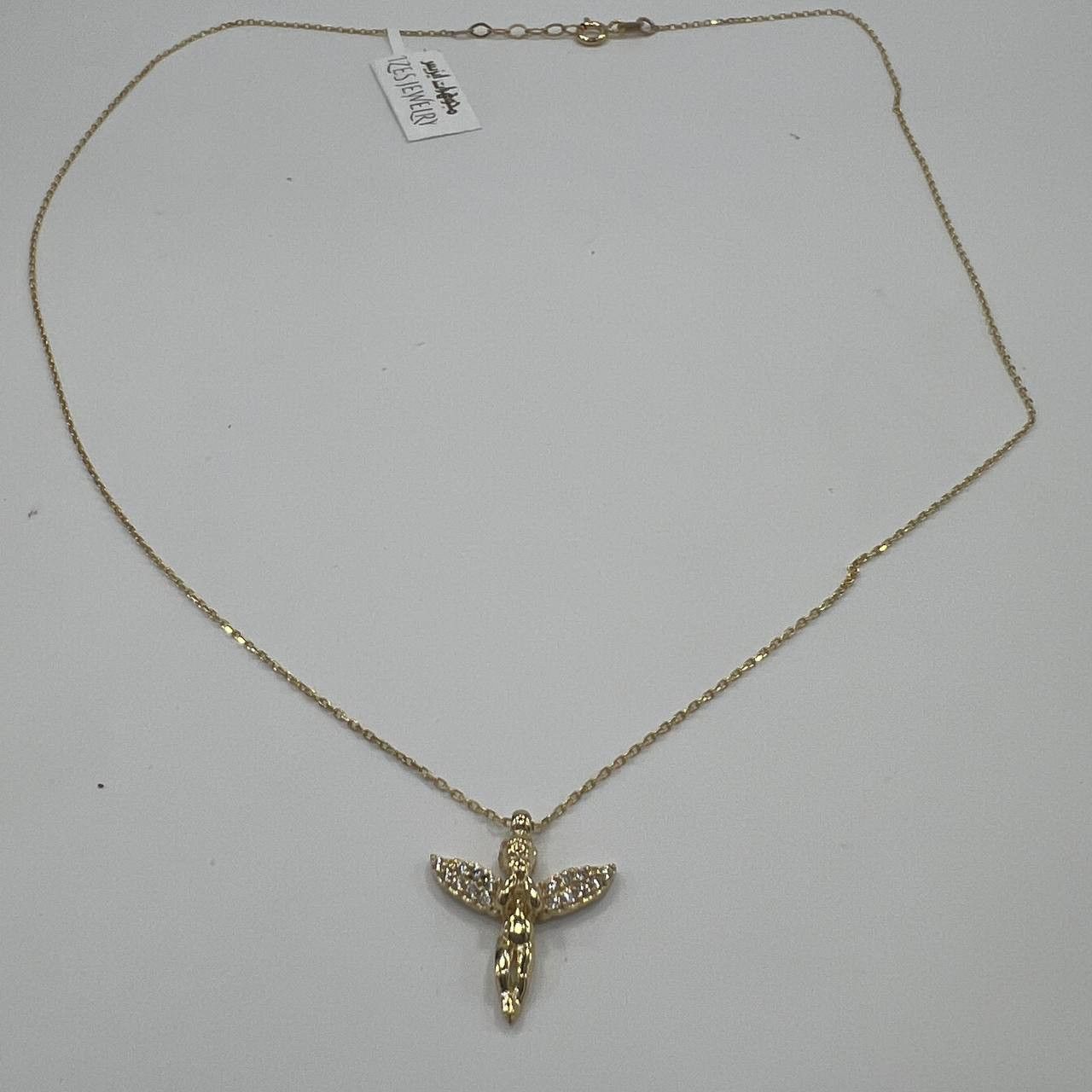 Other 14K Solid Gold Angel Pendant Necklace – Italian Design Size ONE SIZE - 6 Thumbnail