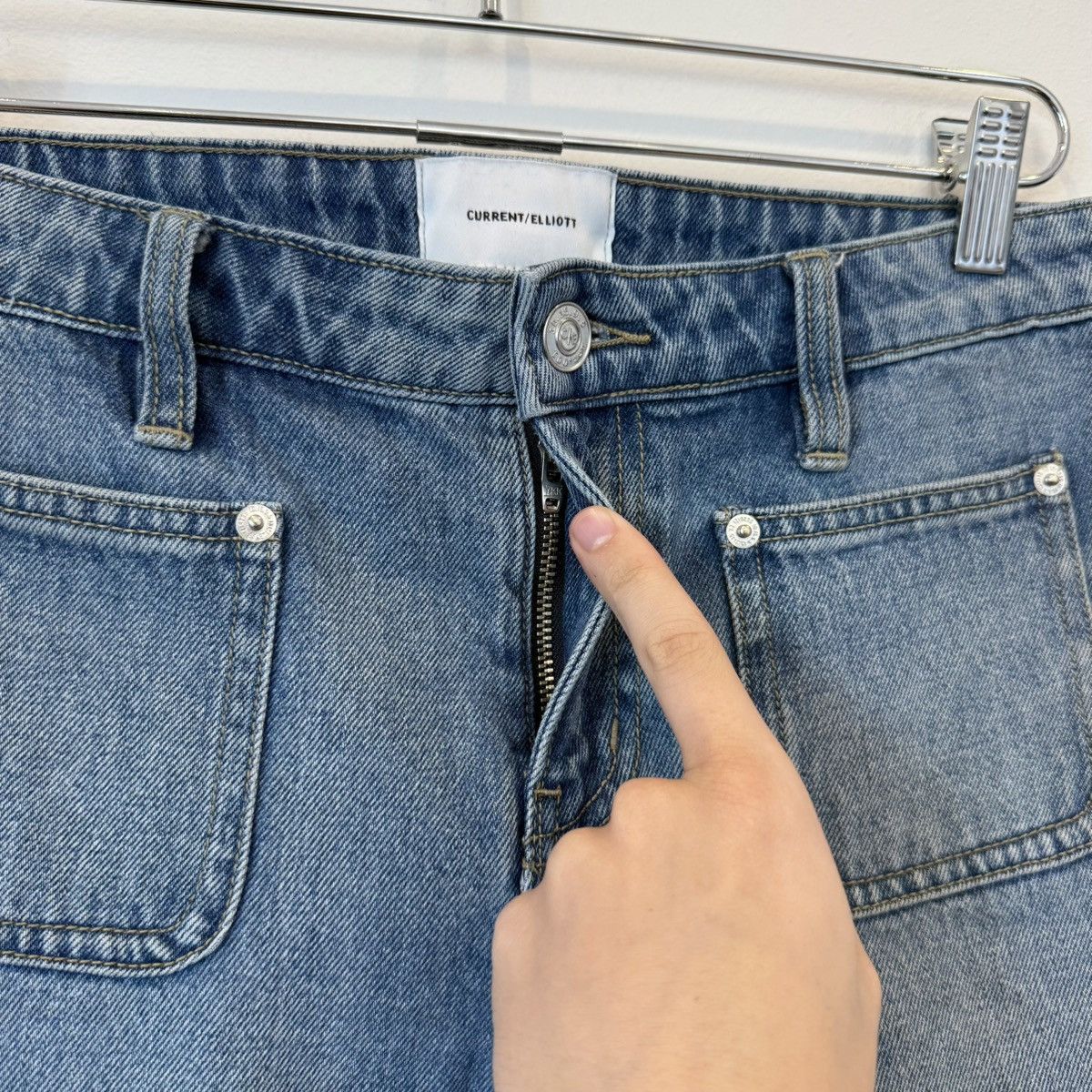 Current/Elliot Current/Elliot “The Cropped Boot” Faded Bootcut Flare Jeans Size US 29 - 5 Thumbnail