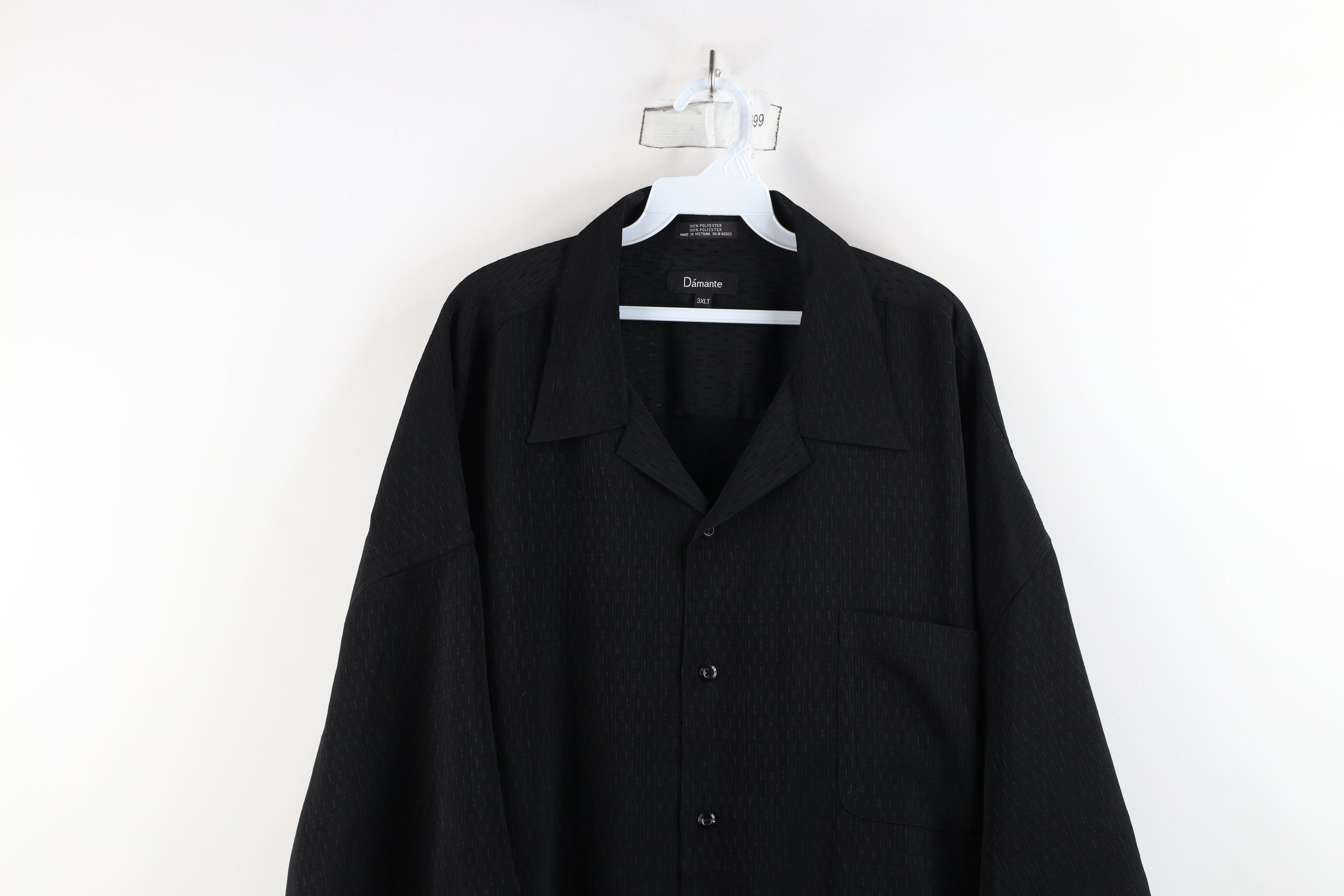 Vintage Vintage 90s Rockabilly Knit Camp Collar Button Shirt Black Size US XXL / EU 58 / 5 - 2 Thumbnail