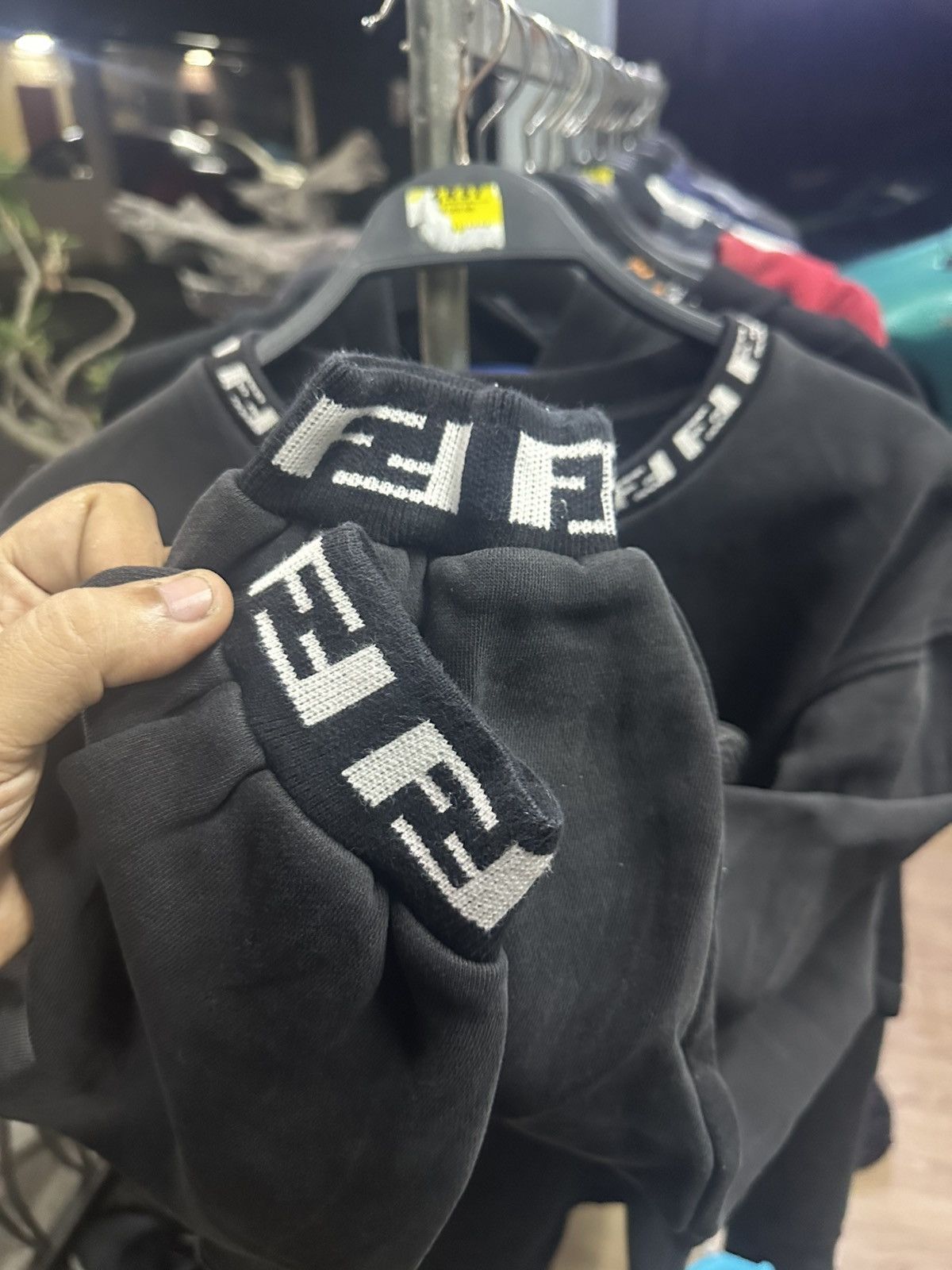 Fendi Fendi Black Cotton Crewneck Sweatshirt Size US M / EU 48-50 / 2 - 3 Thumbnail