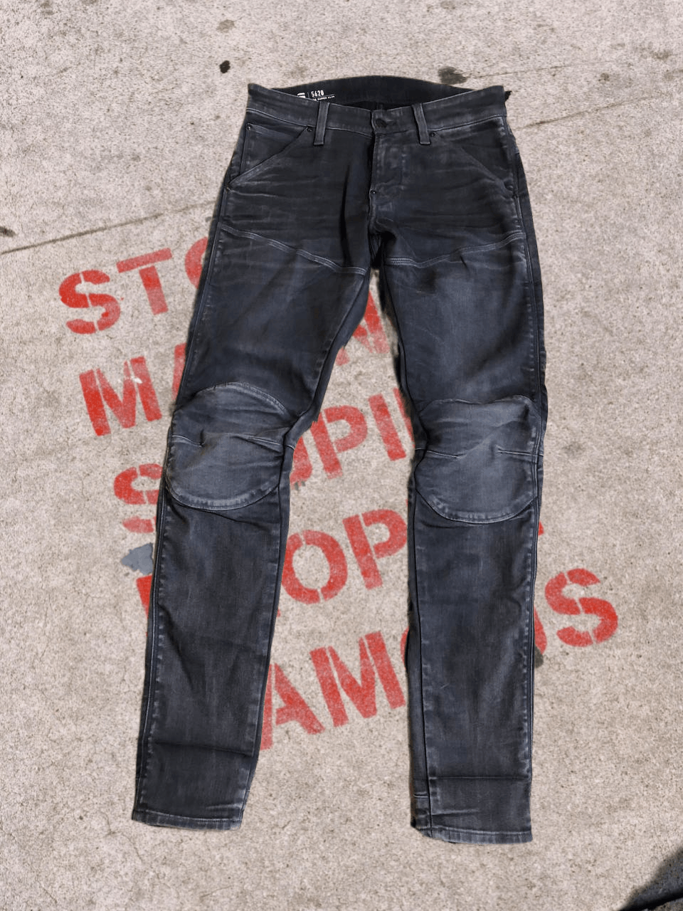 G-Star G-Star RAW 5620 3D Super Slim Jeans Mens Distressed Biker Size US 29 - 1 Thumbnail