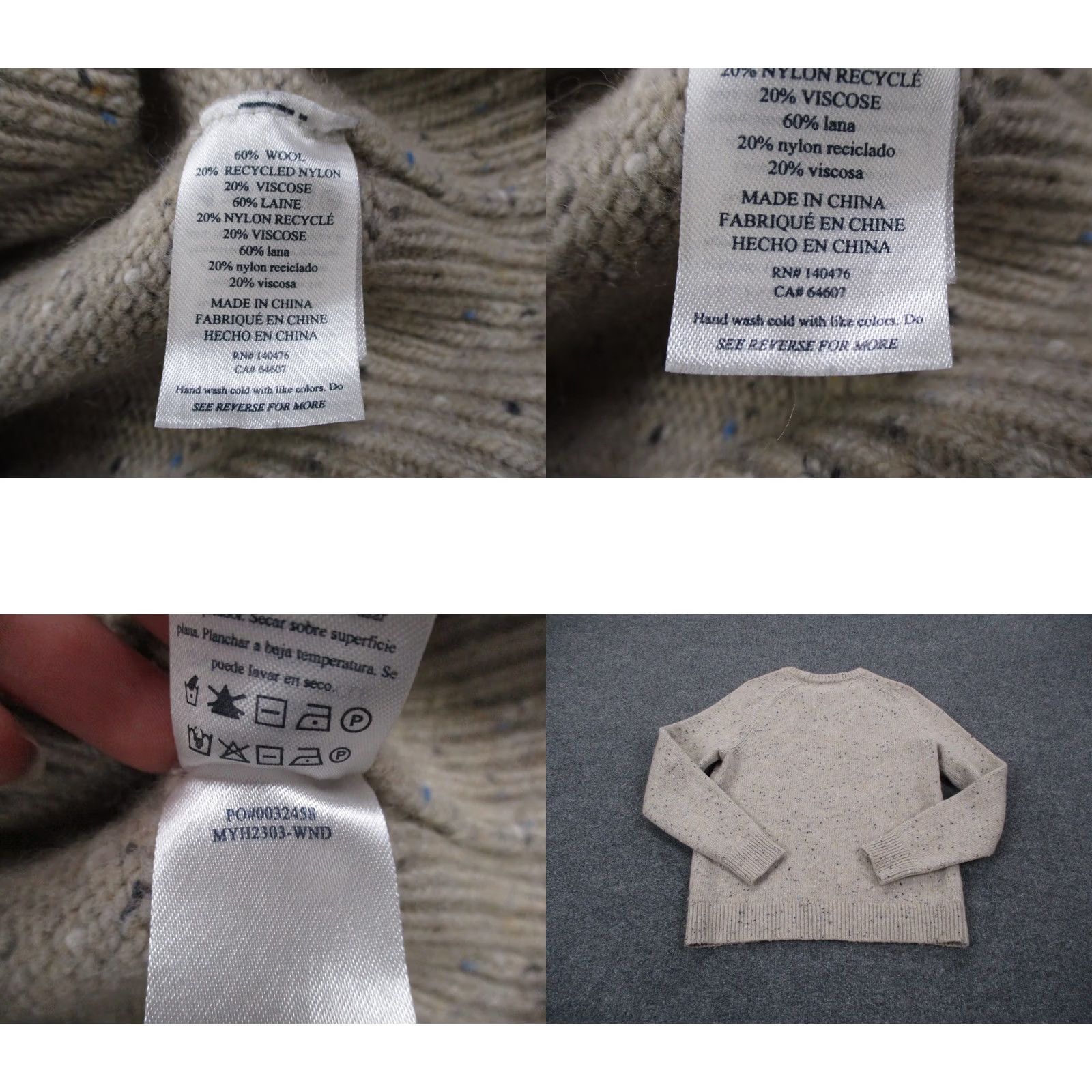 Faherty Faherty Sweater Women M Beige Wool Nylon Outside Hiking Pullover Casual Size M / US 6-8 / IT 42-44 - 8 Thumbnail