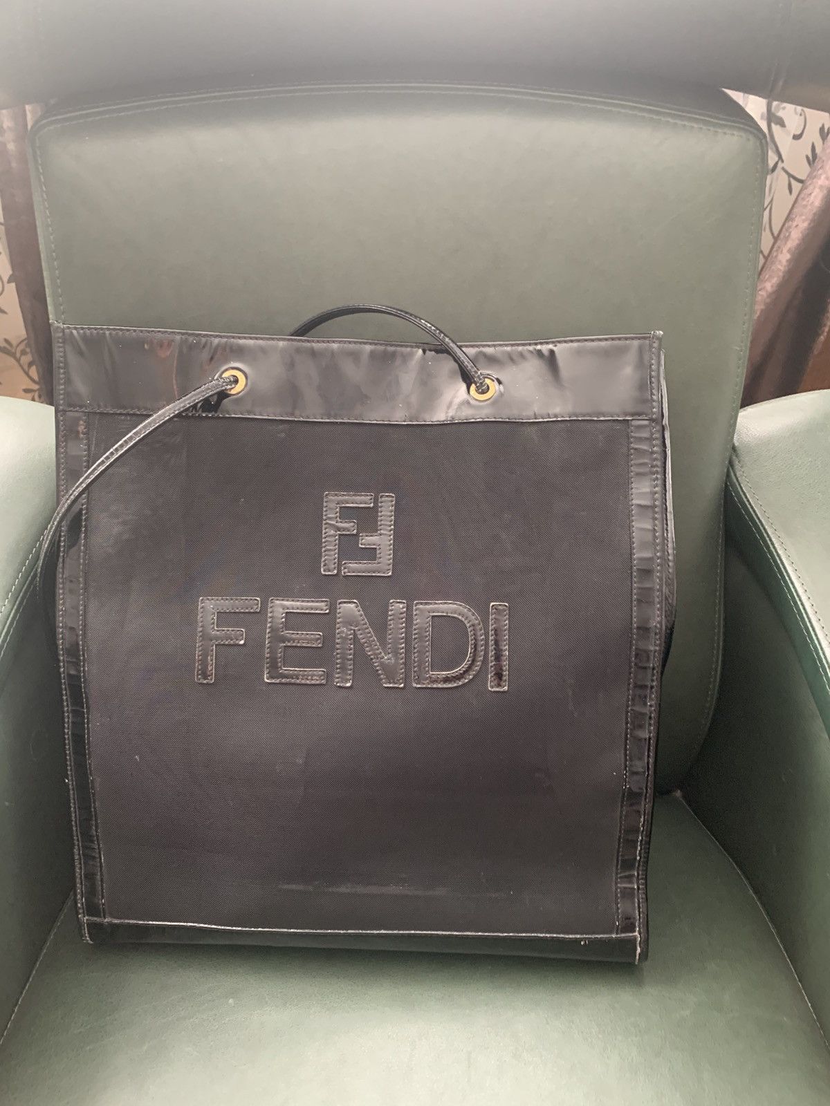 Fendi × Vintage Fendi Tote black mesh shopper bag Size ONE SIZE - 6 Thumbnail