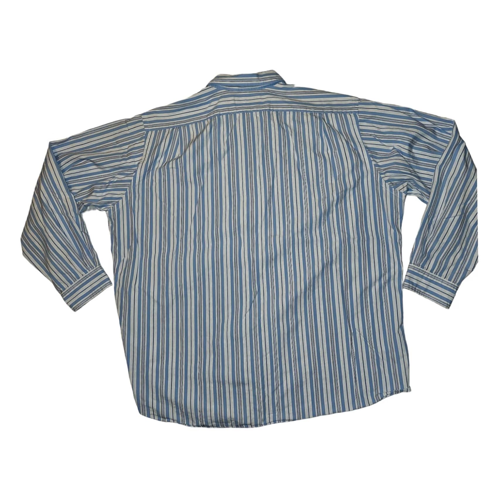 Polo Ralph Lauren VINTAGE Polo Ralph Lauren Sport Button Up Shirt XXL Blue Striped Long Sleeve Preppy Men's Size US XXL / EU 58 / 5 - 6 Thumbnail