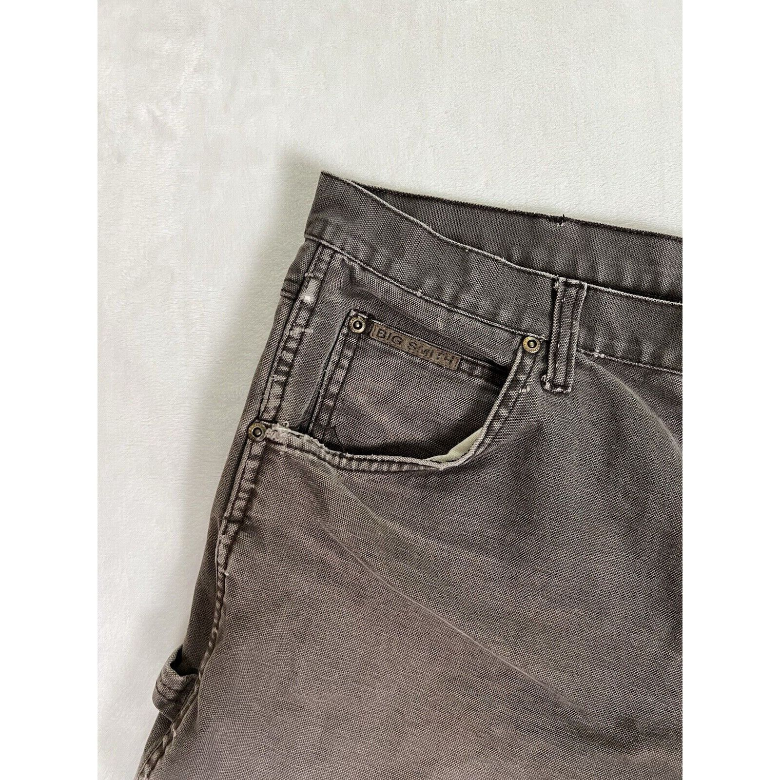 Vintage Vintage Big Smith Brown Carpenter Canvas Shorts Size 40 Dist Size US 40 / EU 56 - 3 Thumbnail